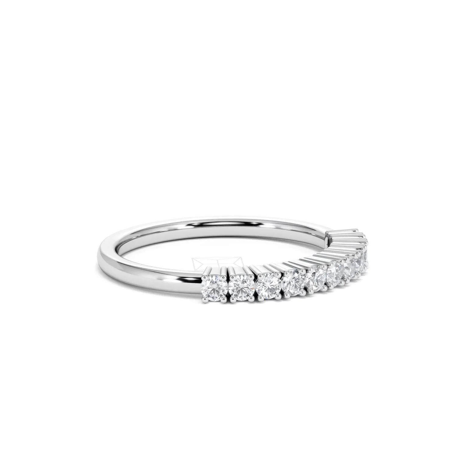 Twilight Lab Diamond 0.30ct H/SI Half Eternity Ring in 925 Silver - Image 19