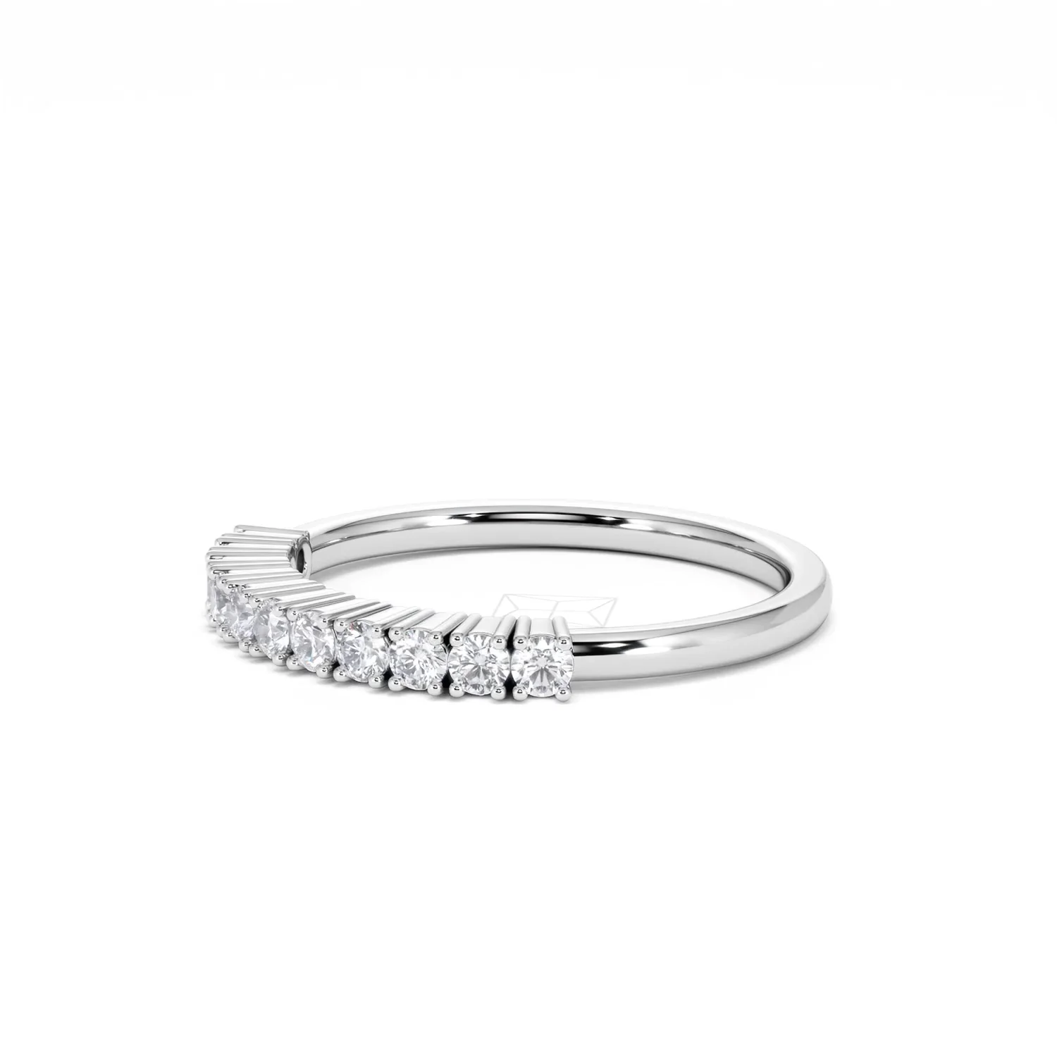 Twilight Lab Diamond 0.30ct H/SI Half Eternity Ring in 925 Silver - Image 76