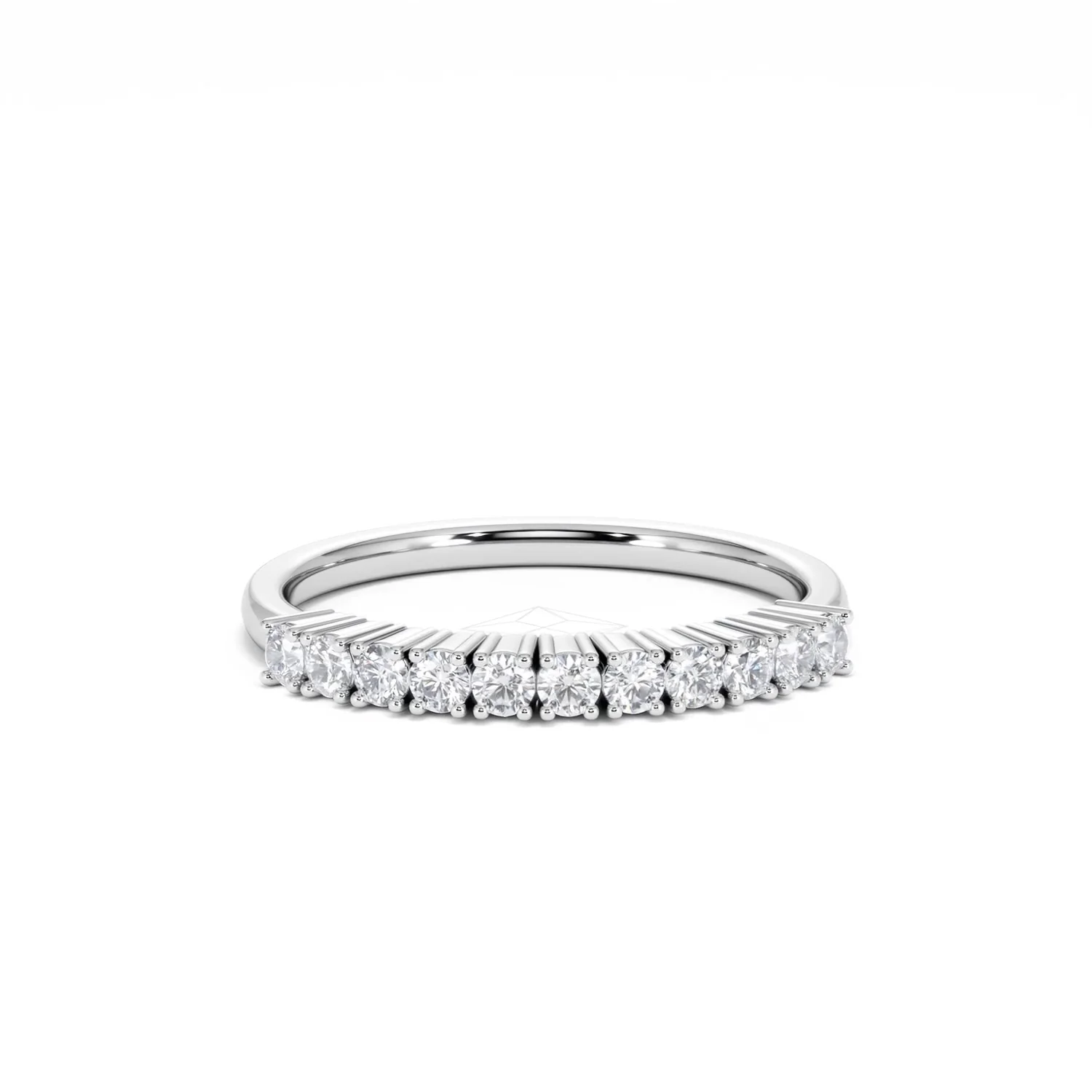 Twilight Lab Diamond 0.30ct H/SI Half Eternity Ring in 925 Silver - Image 9