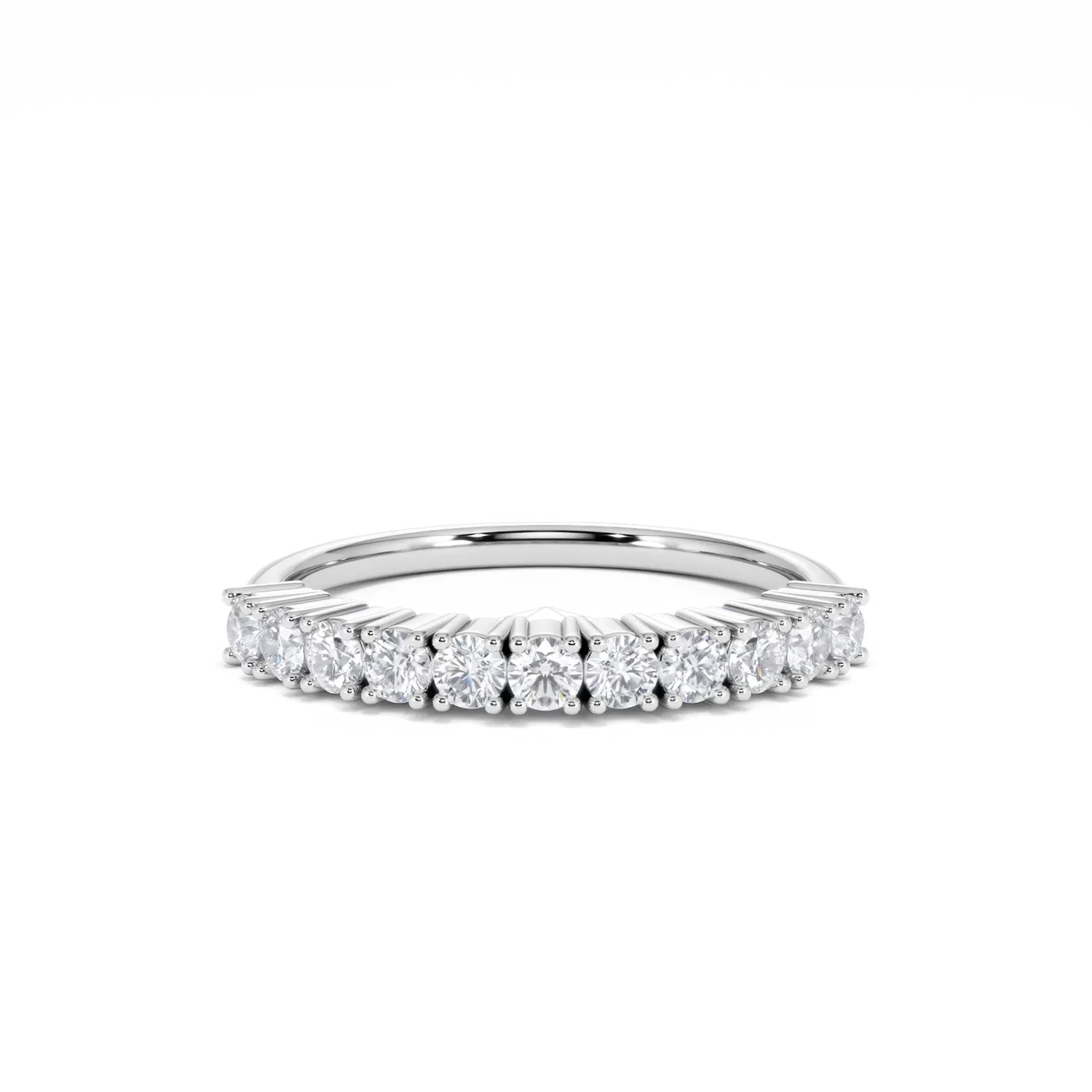 Twilight Lab Diamond 0.50ct H/SI Half Eternity Ring 925 Silver - Image 10