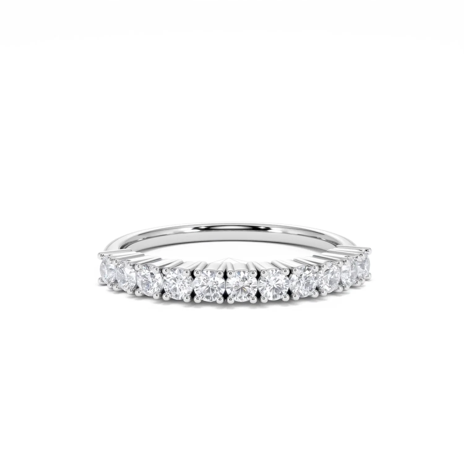 Twilight Lab Diamond 0.50ct H/SI Half Eternity Ring 925 Silver - Image 11