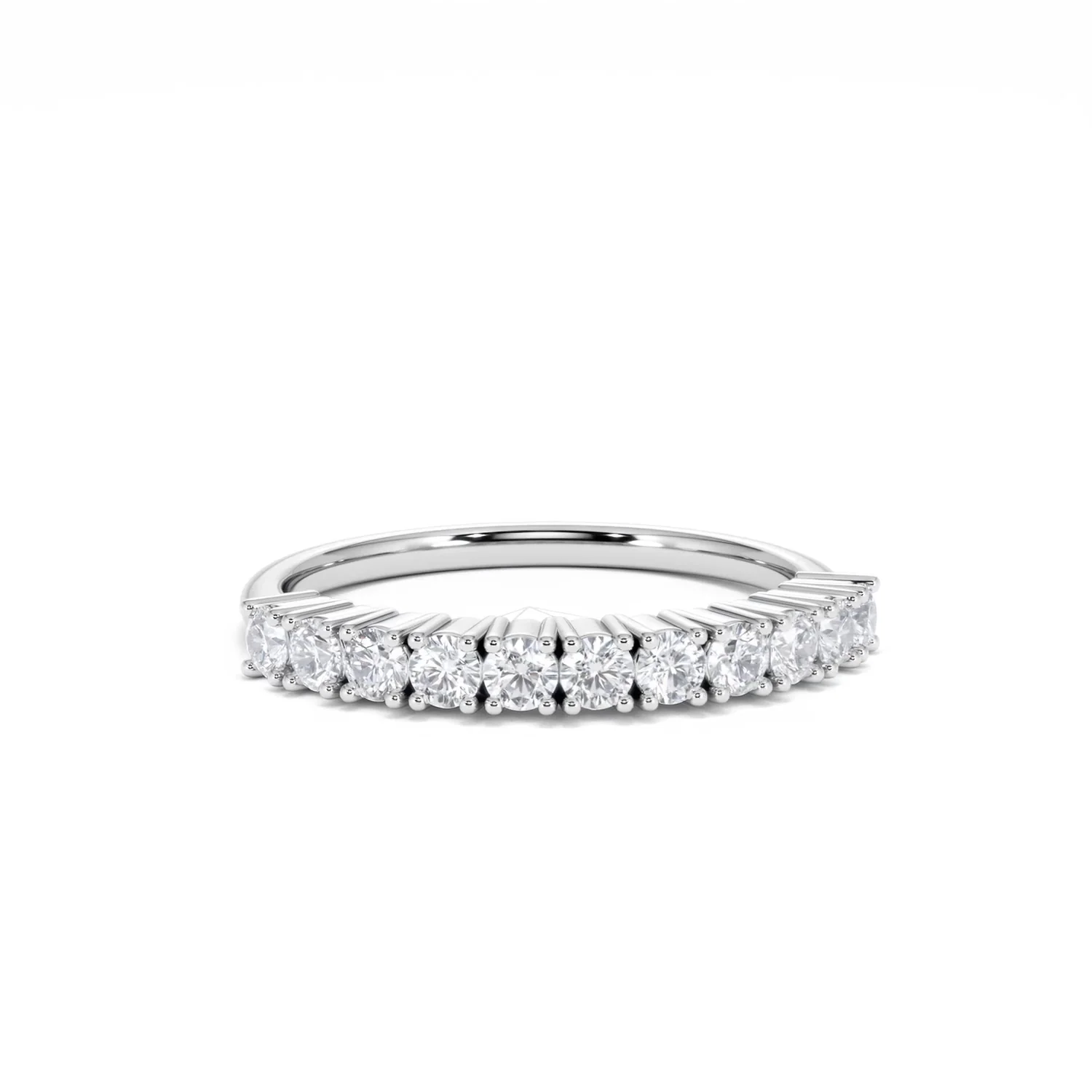 Twilight Lab Diamond 0.50ct H/SI Half Eternity Ring 925 Silver - Image 12