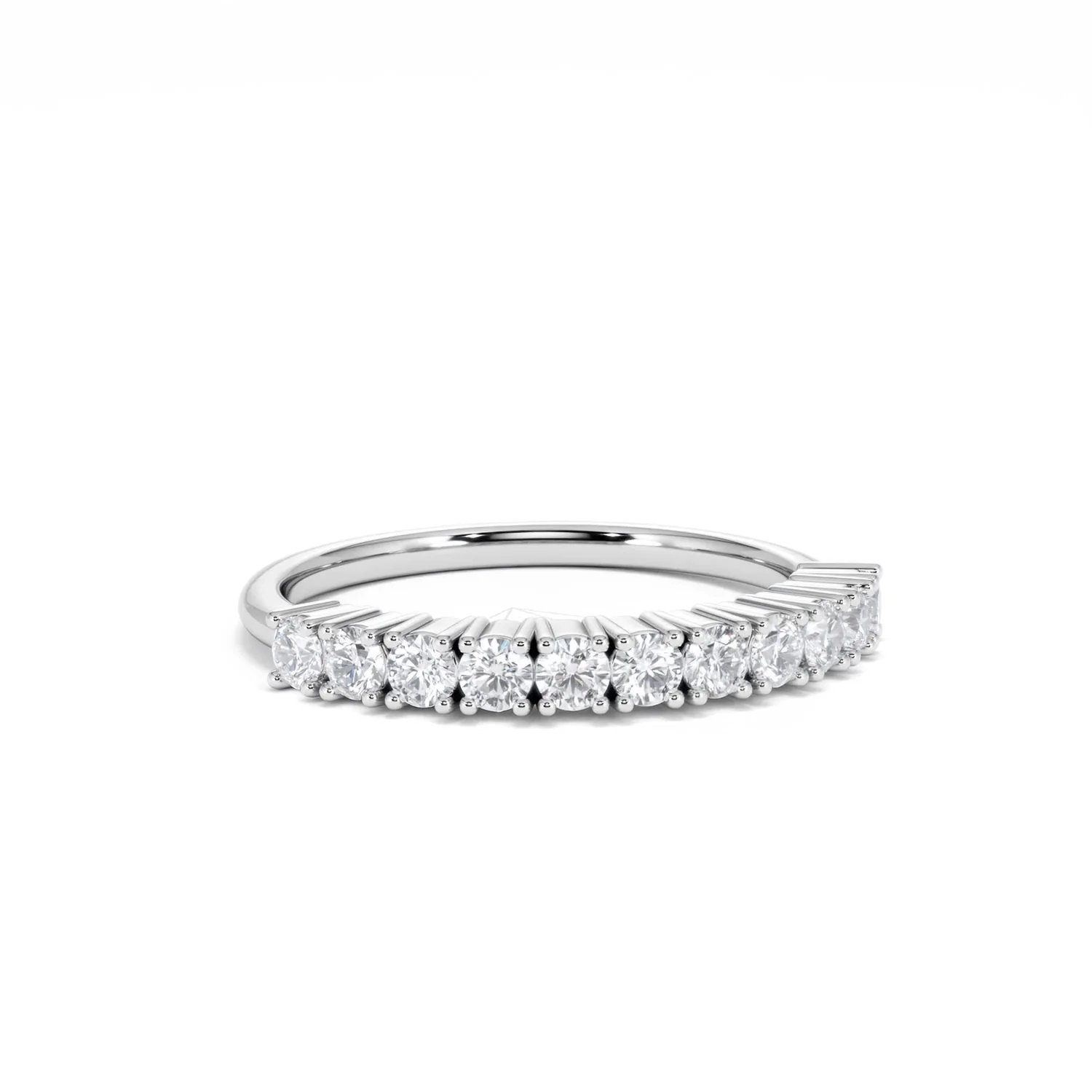 Twilight Lab Diamond 0.50ct H/SI Half Eternity Ring 925 Silver - Image 14