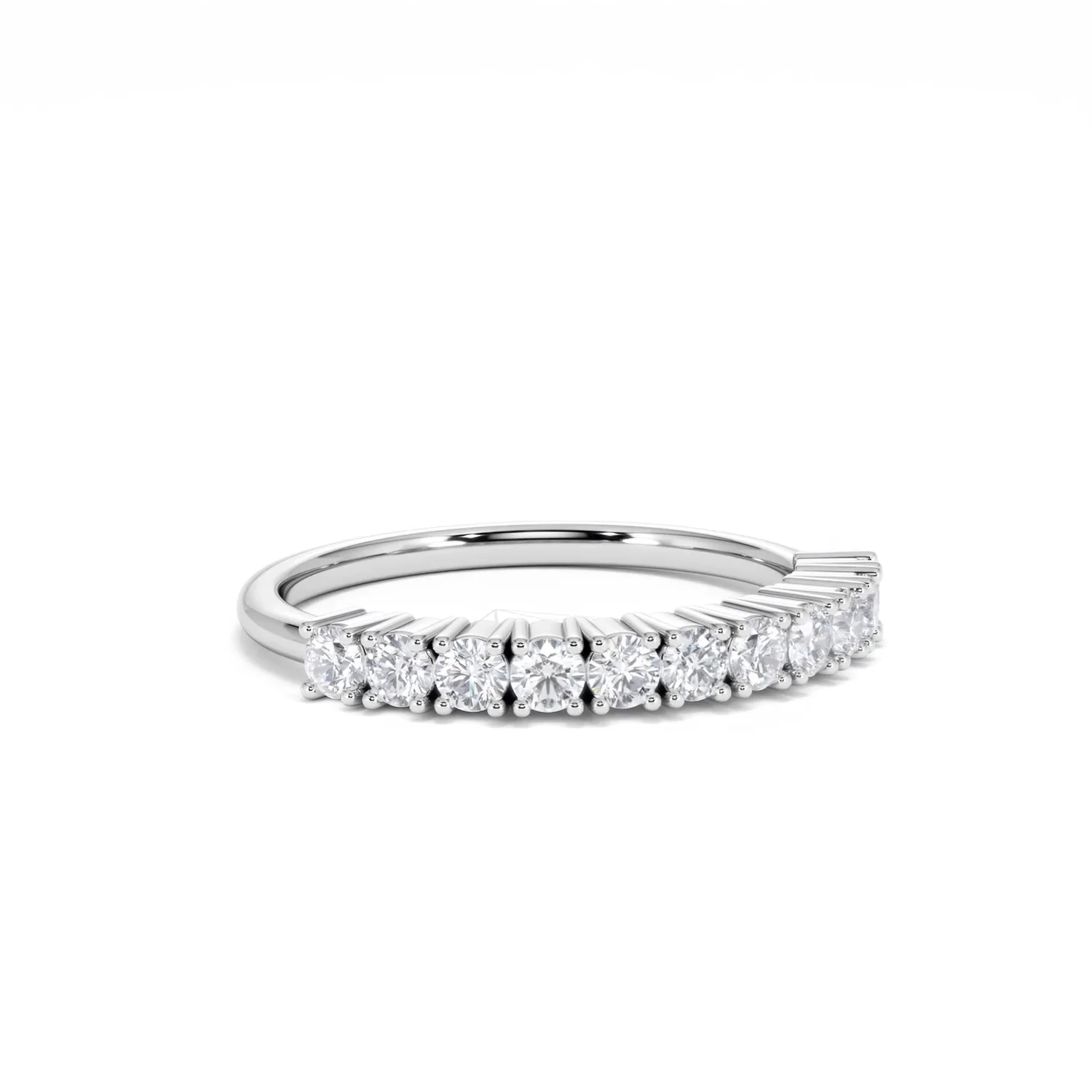 Twilight Lab Diamond 0.50ct H/SI Half Eternity Ring 925 Silver - Image 16