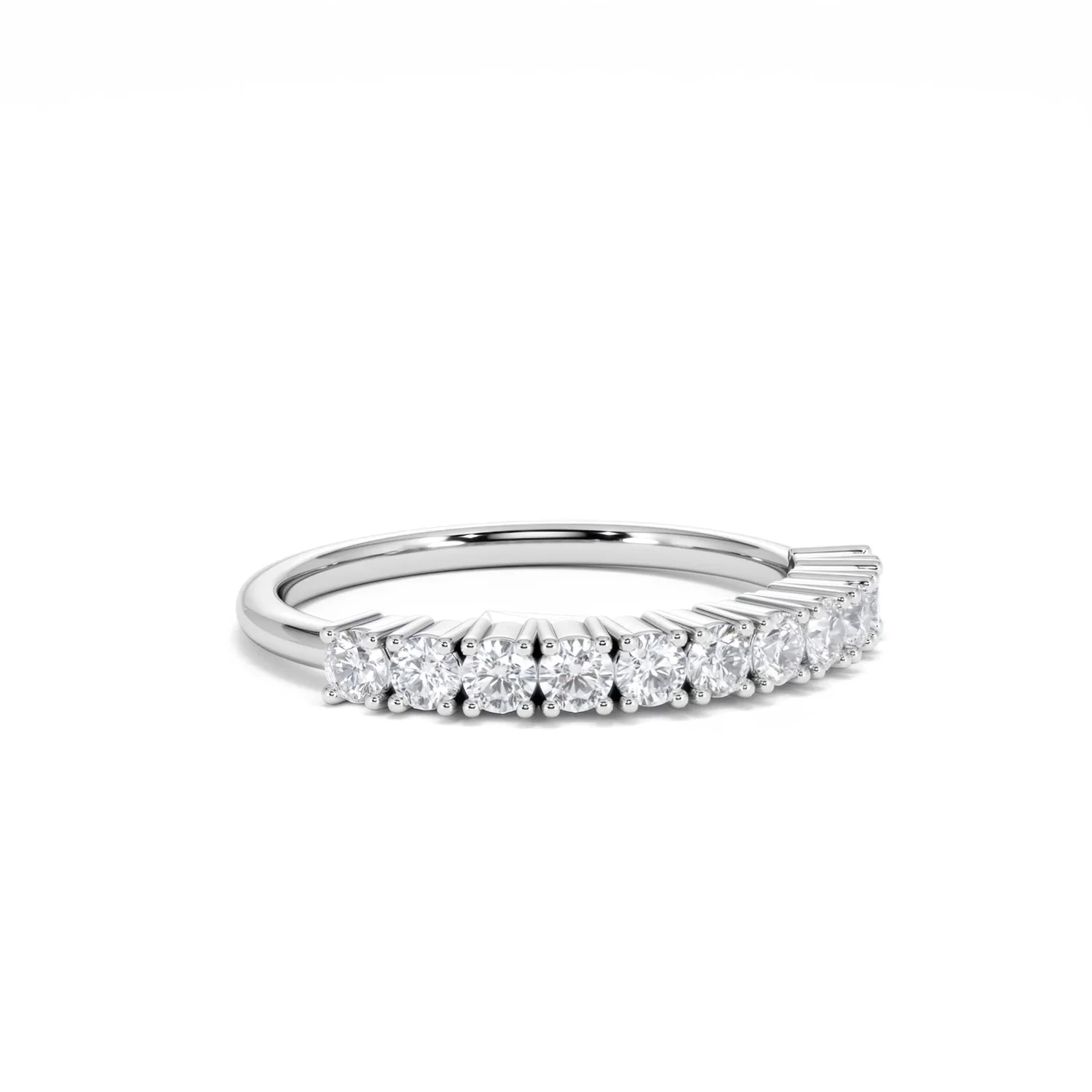 Twilight Lab Diamond 0.50ct H/SI Half Eternity Ring 925 Silver - Image 17