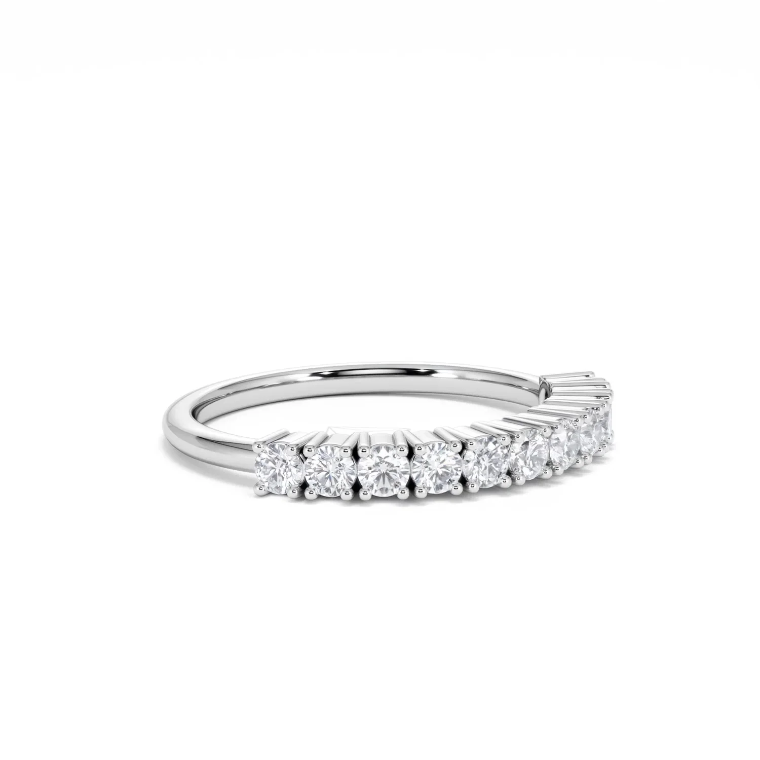 Twilight Lab Diamond 0.50ct H/SI Half Eternity Ring 925 Silver - Image 19