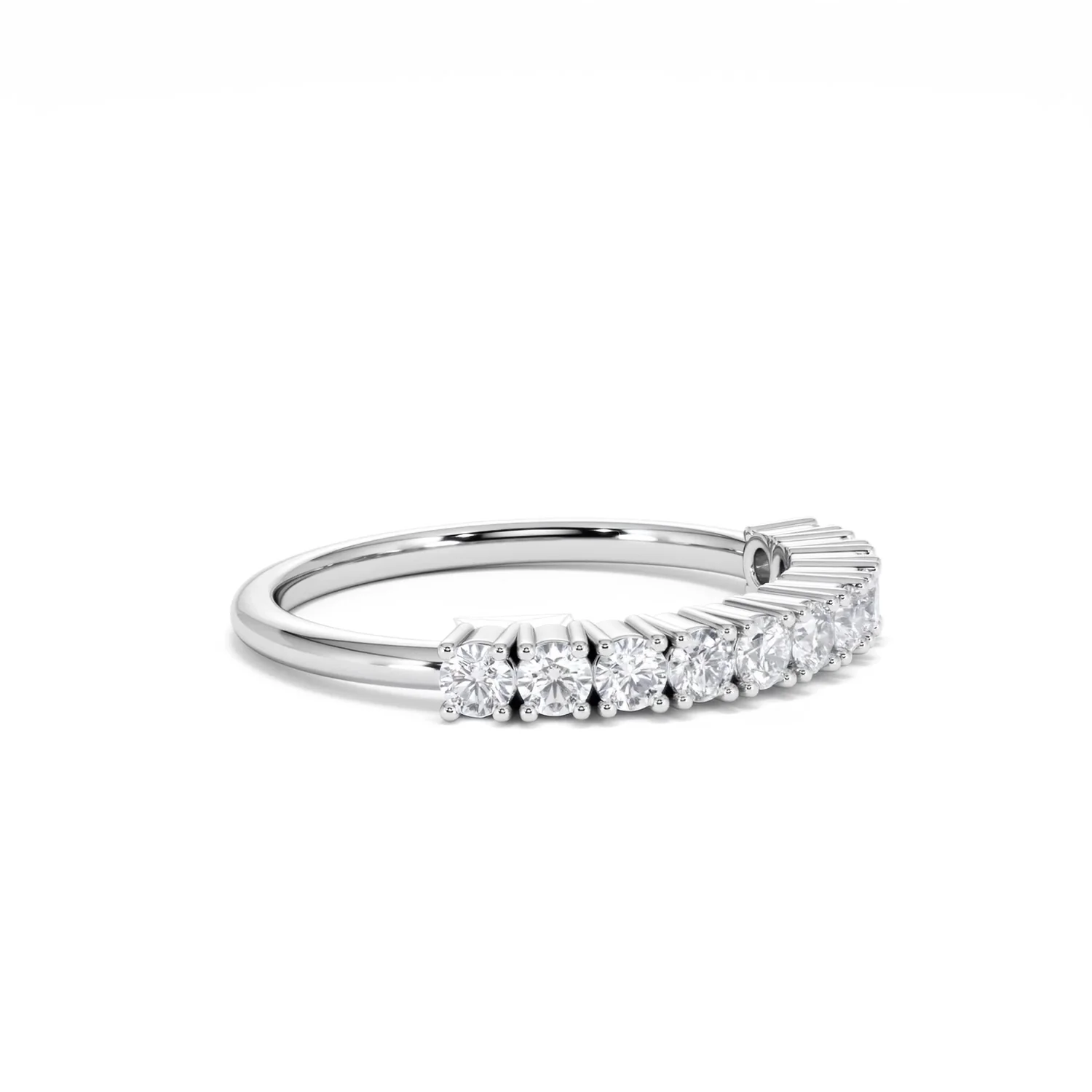 Twilight Lab Diamond 0.50ct H/SI Half Eternity Ring 925 Silver - Image 22