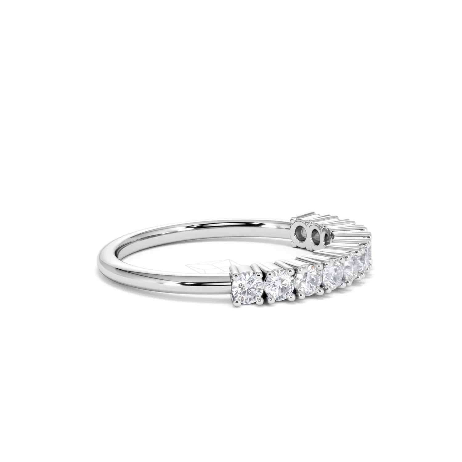 Twilight Lab Diamond 0.50ct H/SI Half Eternity Ring 925 Silver - Image 26