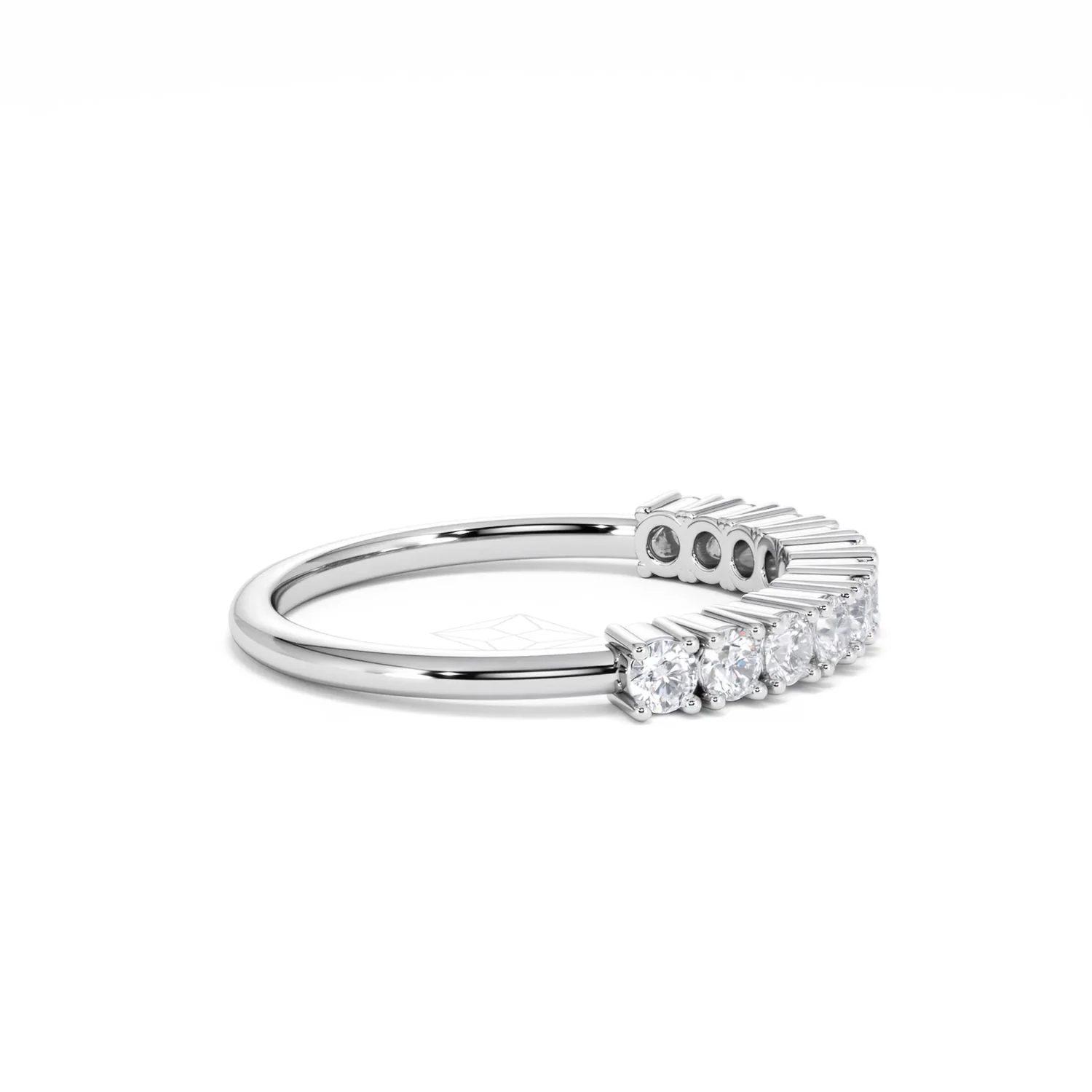 Twilight Lab Diamond 0.50ct H/SI Half Eternity Ring 925 Silver - Image 29