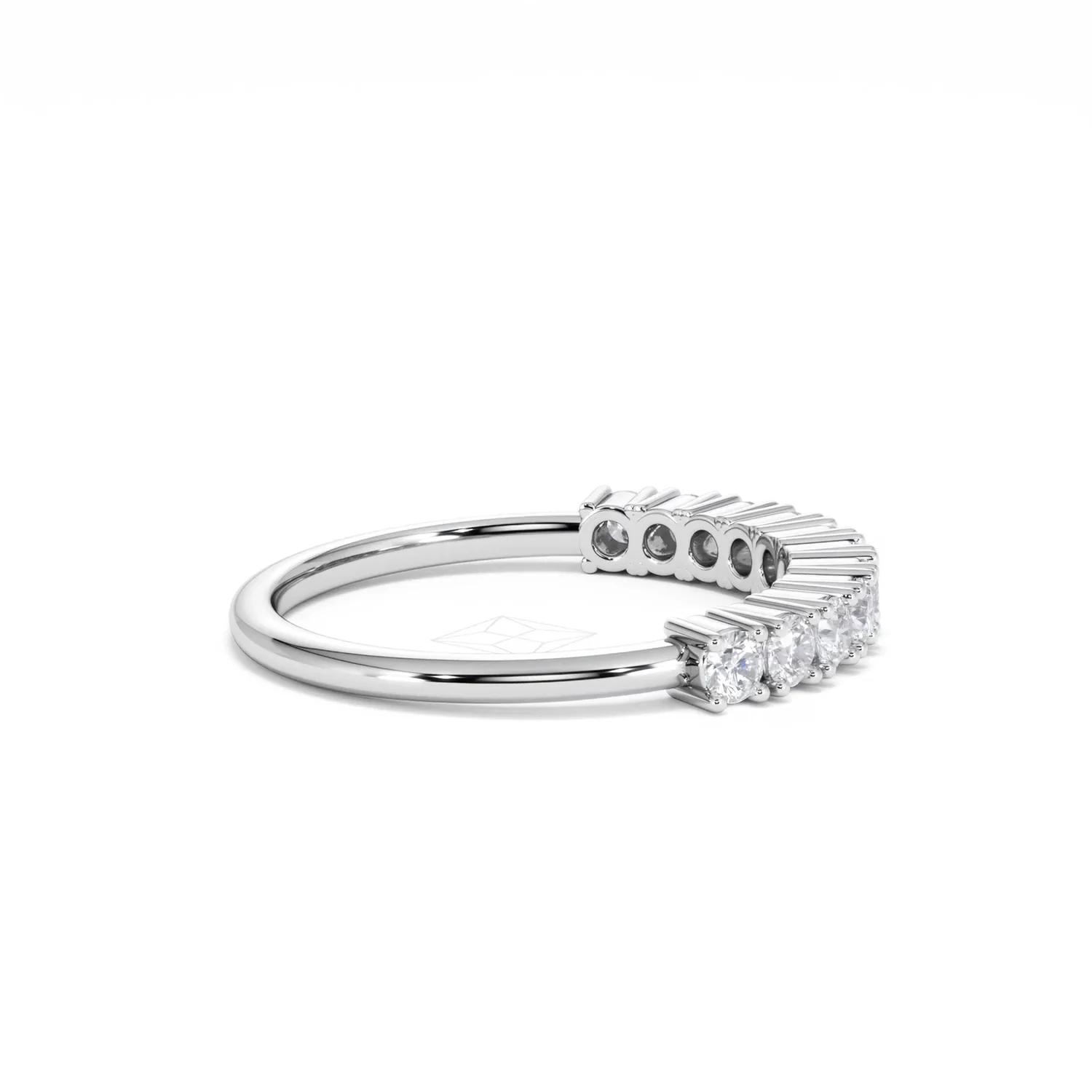 Twilight Lab Diamond 0.50ct H/SI Half Eternity Ring 925 Silver - Image 32