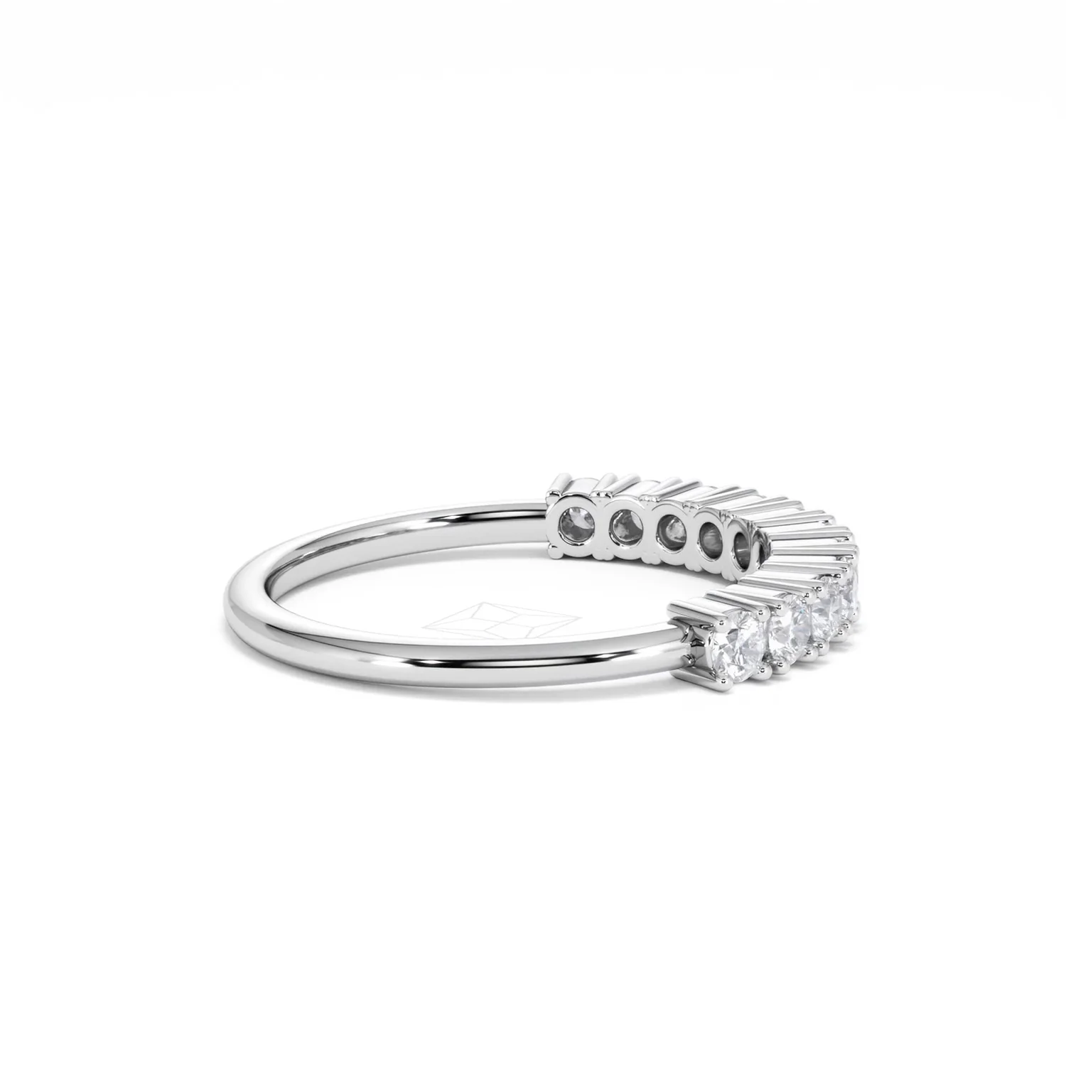 Twilight Lab Diamond 0.50ct H/SI Half Eternity Ring 925 Silver - Image 33