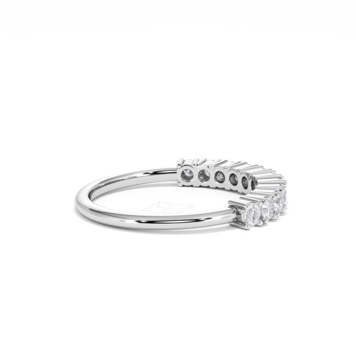 Twilight Lab Diamond 0.50ct H/SI Half Eternity Ring 925 Silver - Image 34