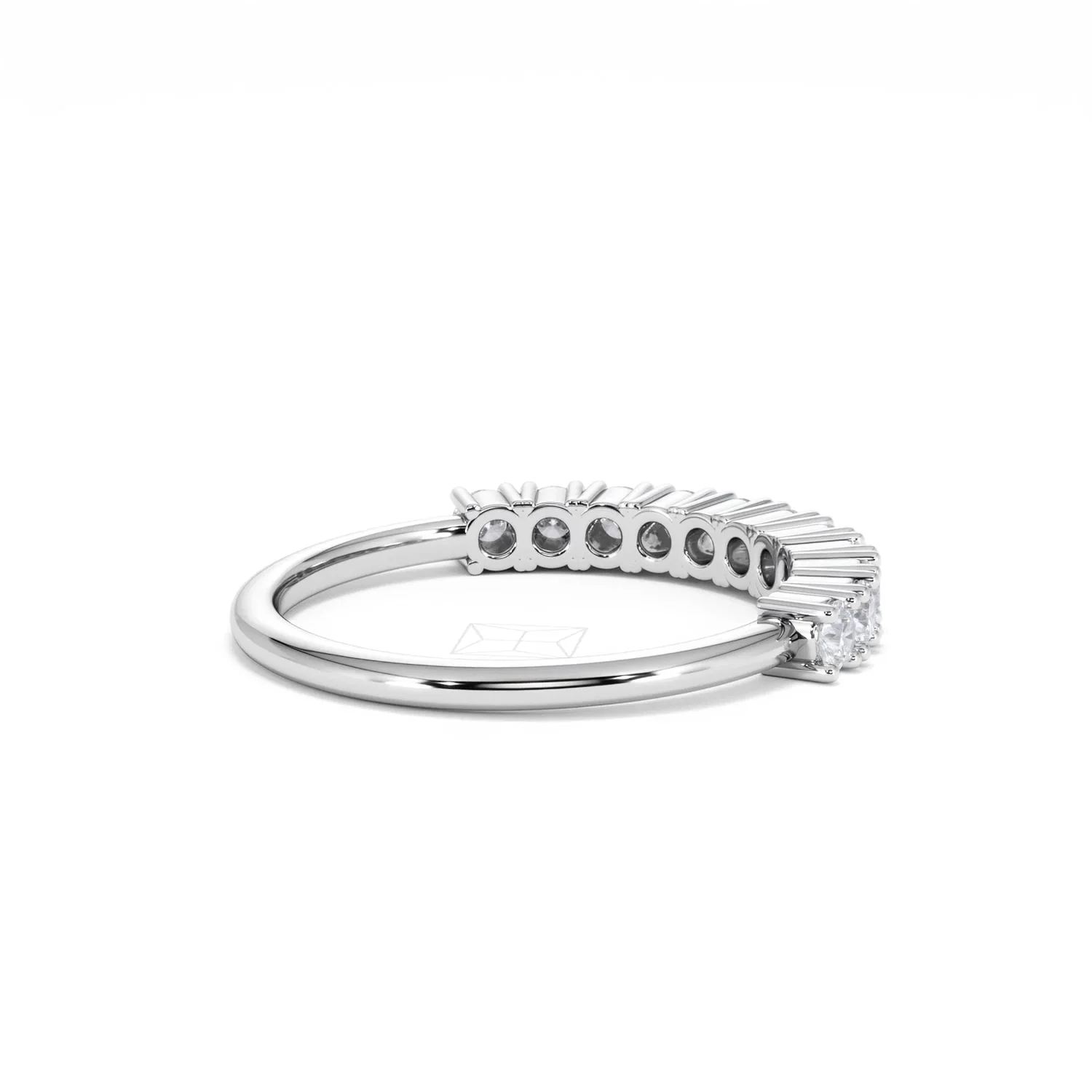 Twilight Lab Diamond 0.50ct H/SI Half Eternity Ring 925 Silver - Image 38