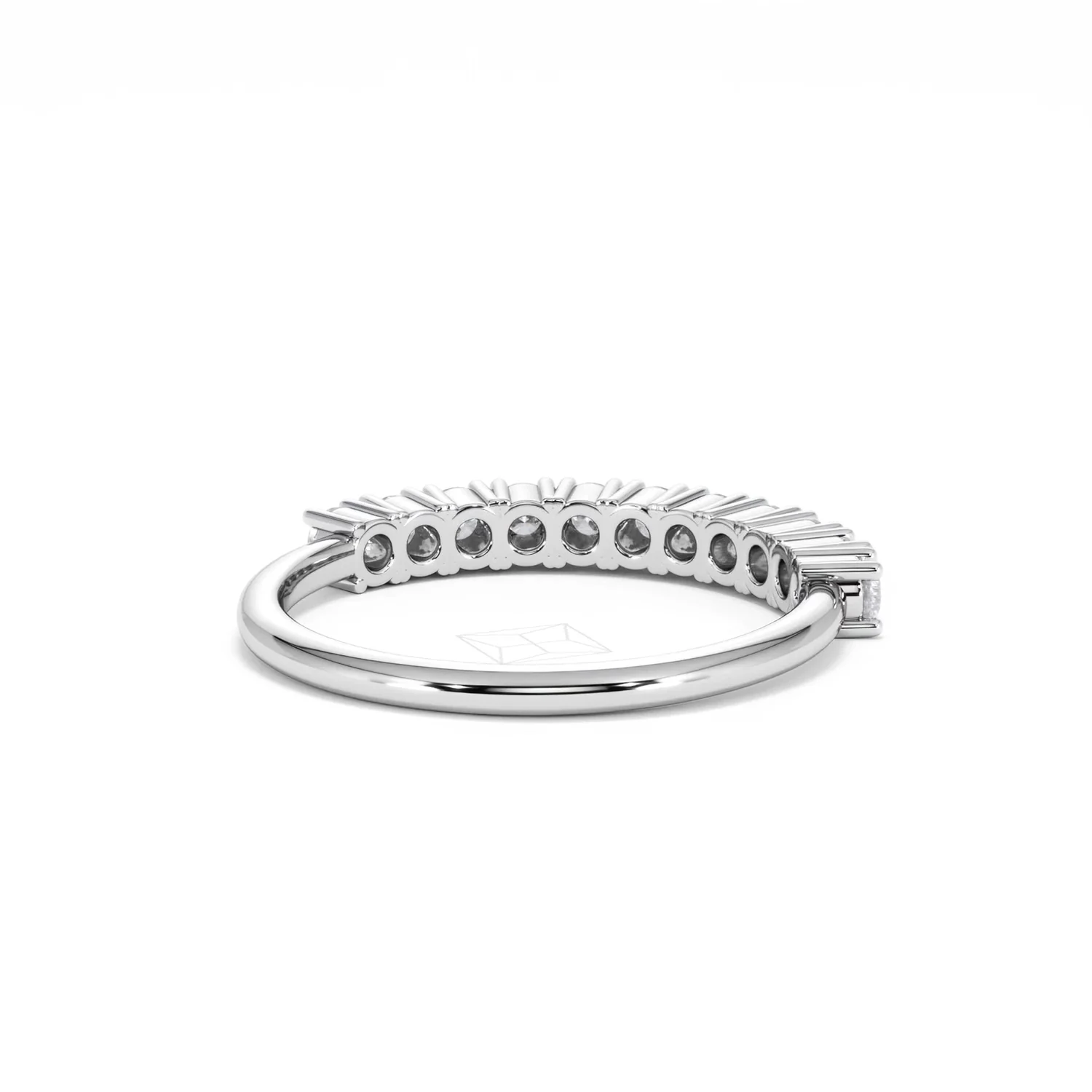 Twilight Lab Diamond 0.50ct H/SI Half Eternity Ring 925 Silver - Image 45