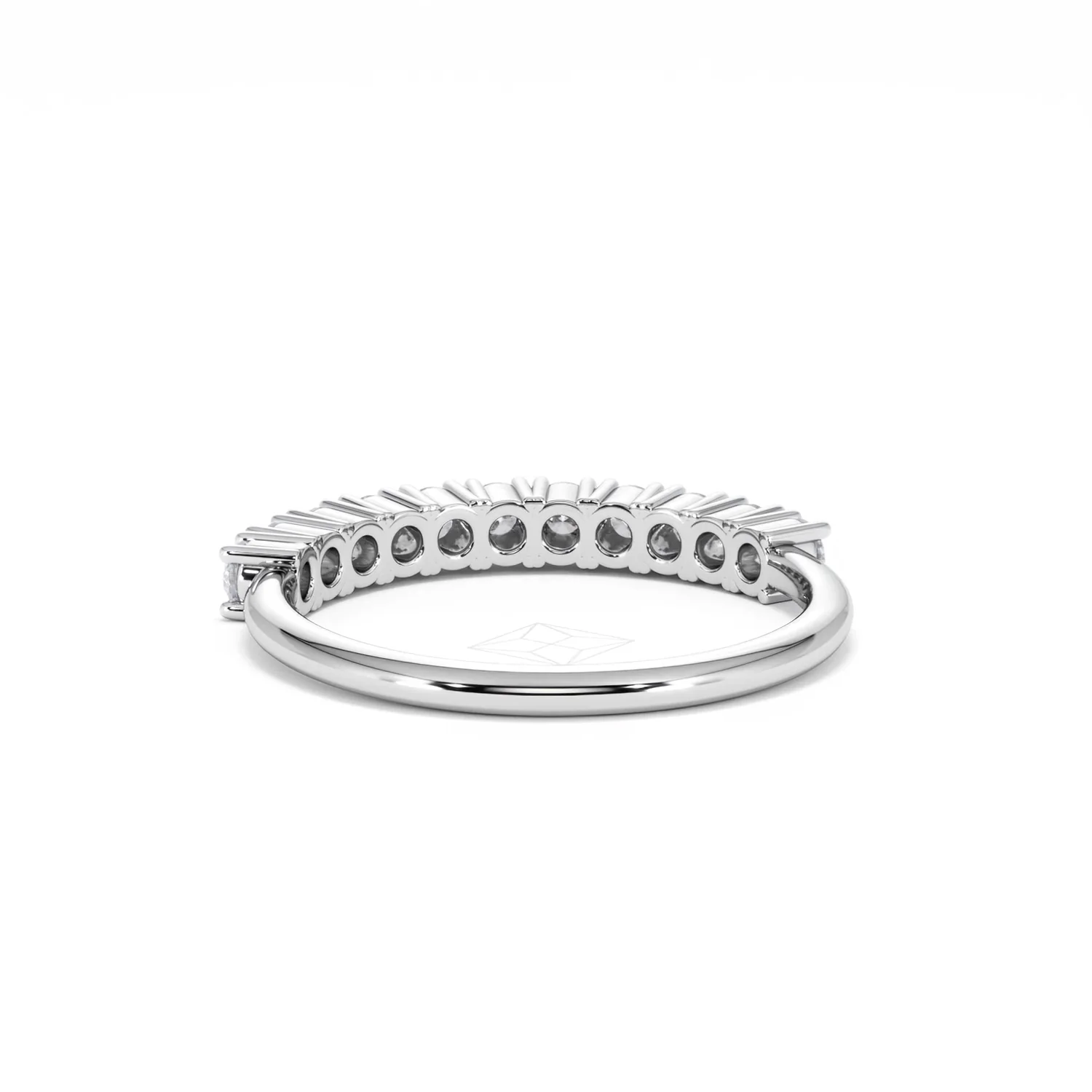 Twilight Lab Diamond 0.50ct H/SI Half Eternity Ring 925 Silver - Image 52