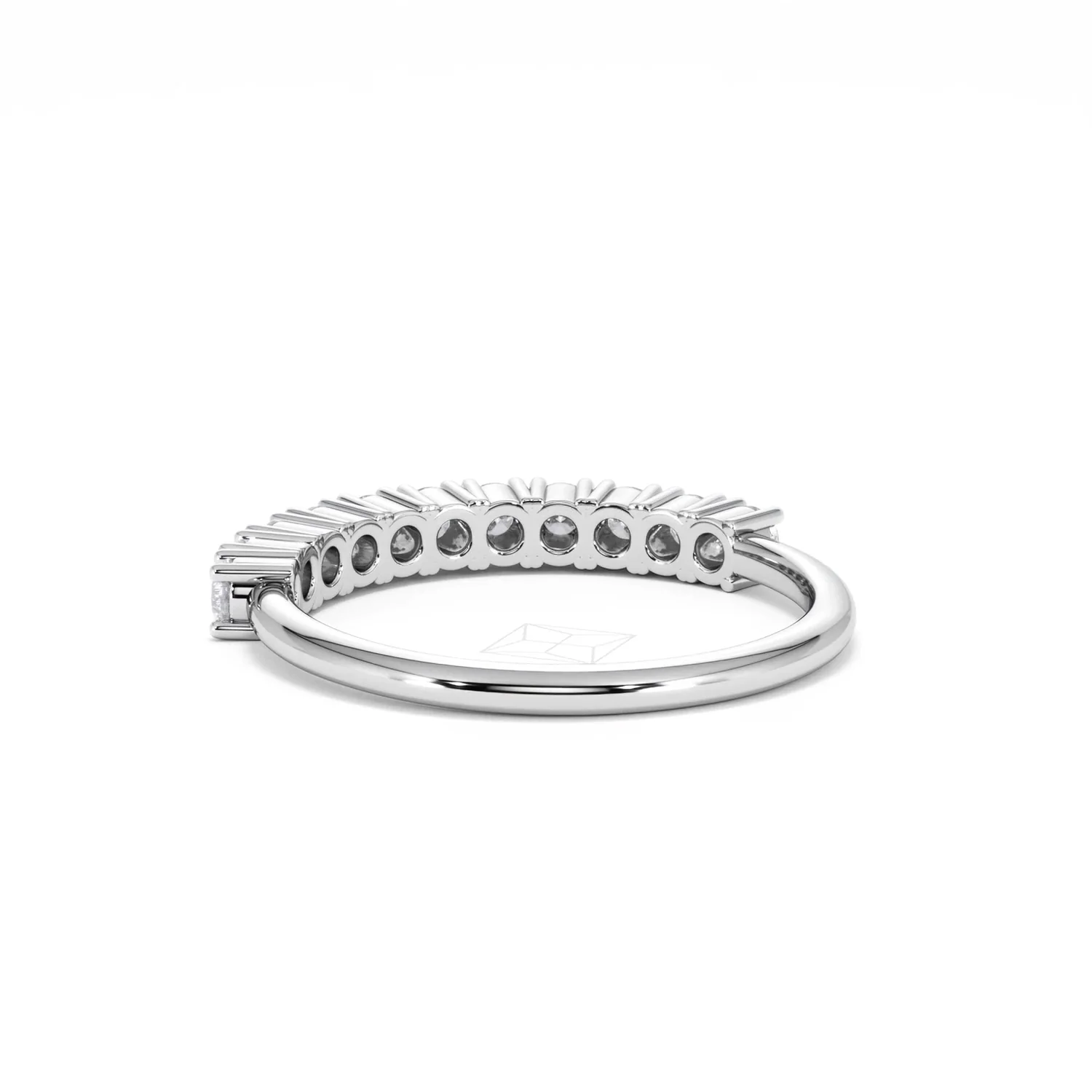 Twilight Lab Diamond 0.50ct H/SI Half Eternity Ring 925 Silver - Image 55