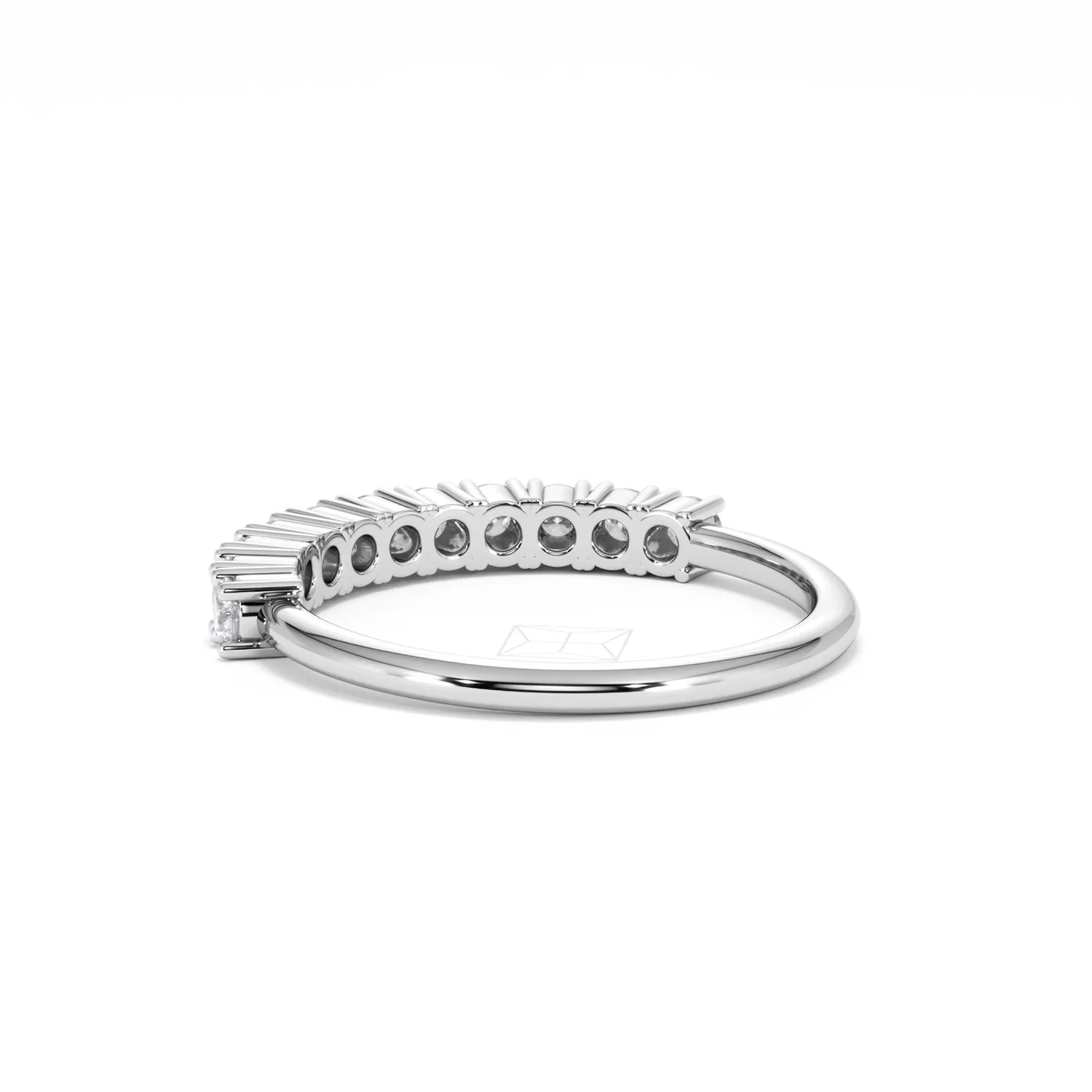 Twilight Lab Diamond 0.50ct H/SI Half Eternity Ring 925 Silver - Image 58