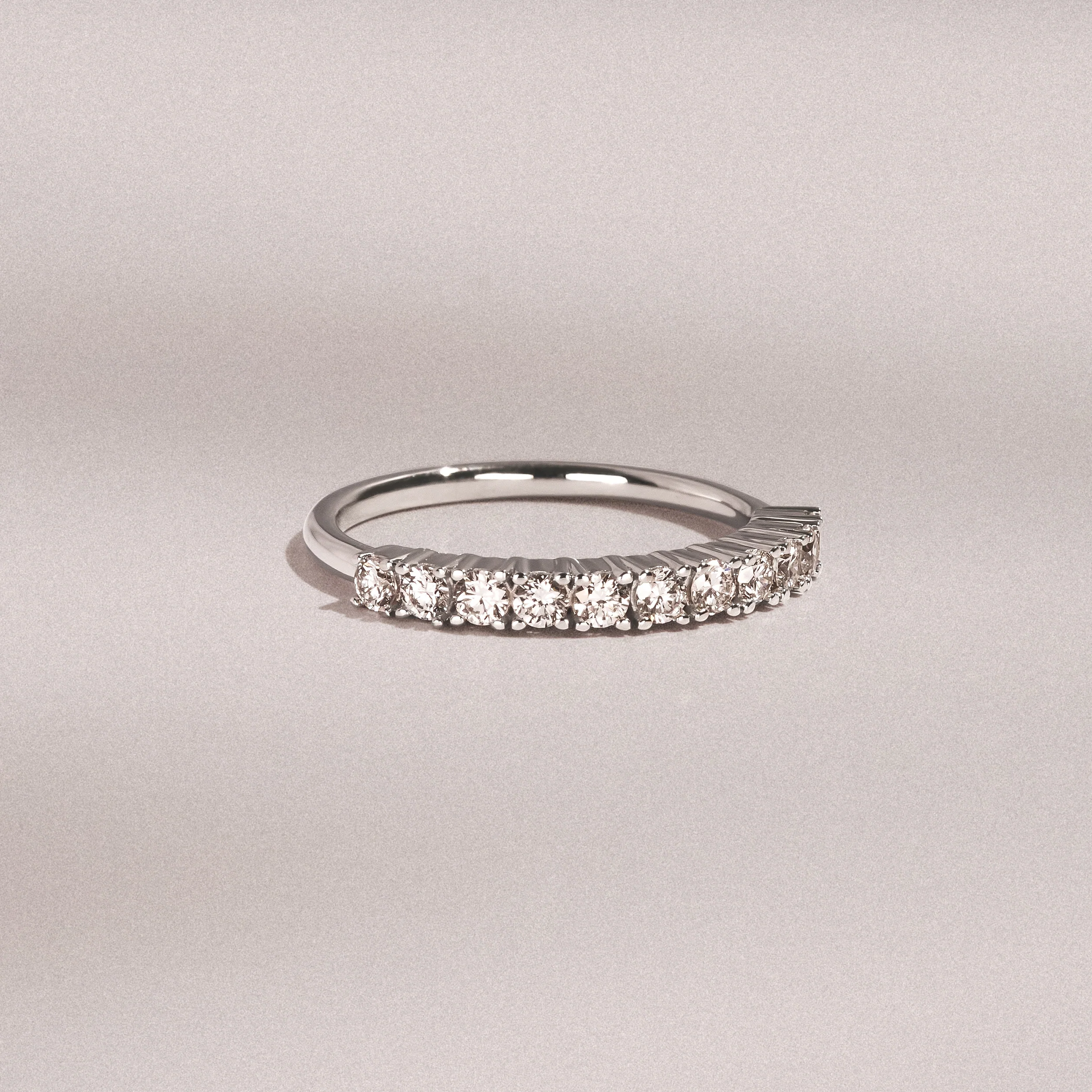 Twilight Lab Diamond 0.50ct H/SI Half Eternity Ring 925 Silver - Image 6