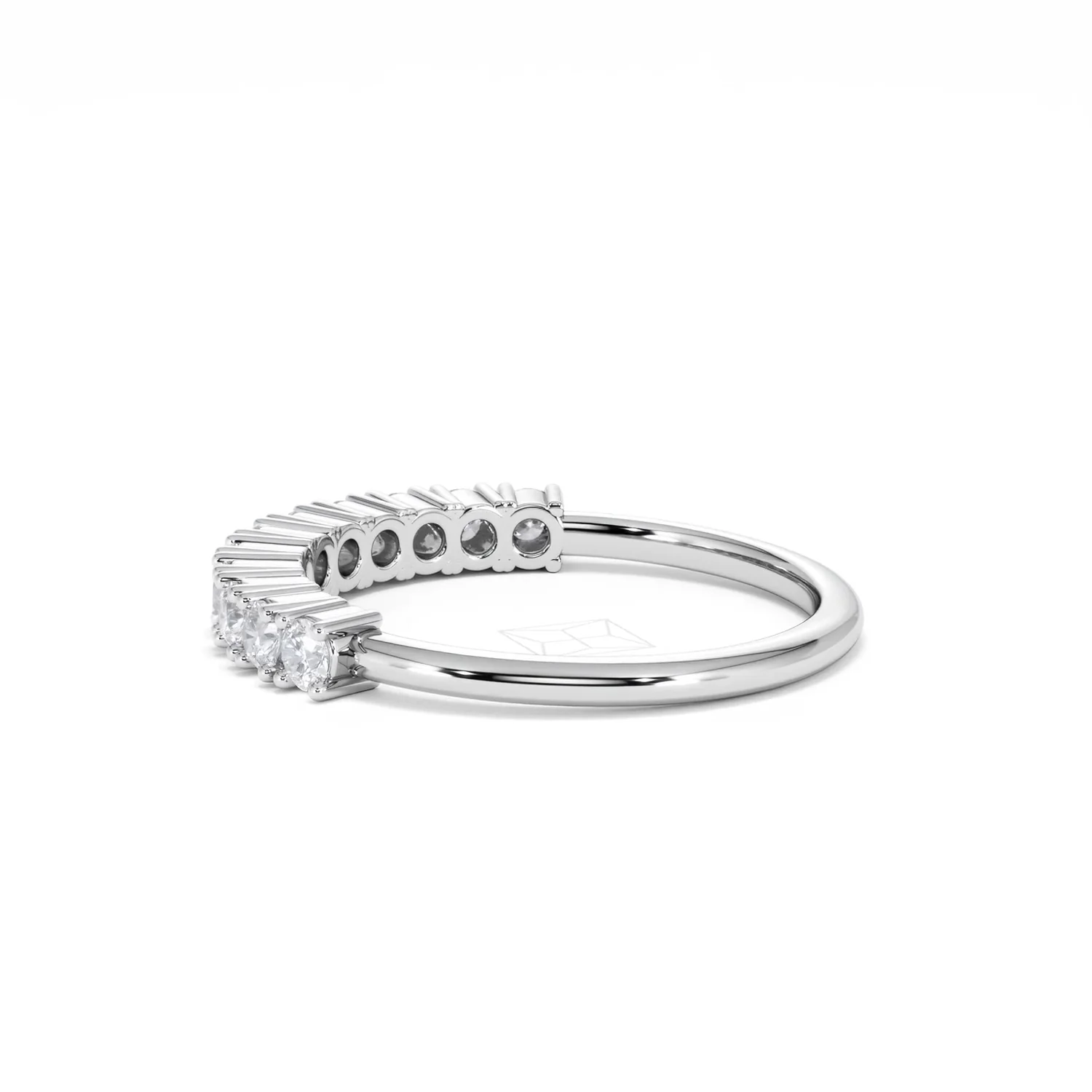 Twilight Lab Diamond 0.50ct H/SI Half Eternity Ring 925 Silver - Image 65