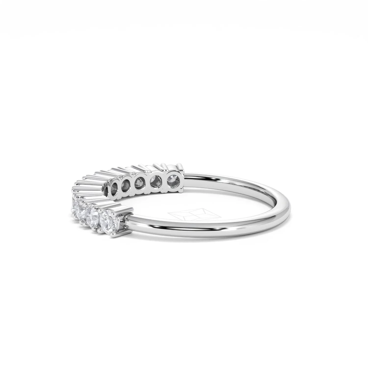 Twilight Lab Diamond 0.50ct H/SI Half Eternity Ring 925 Silver - Image 66