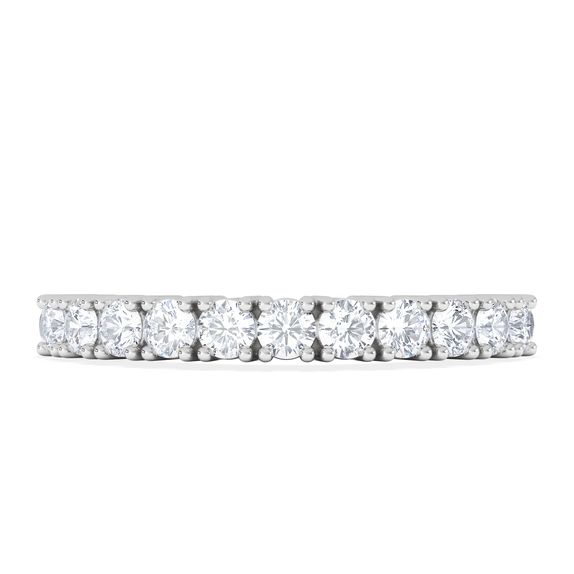 Twilight Lab Diamond 0.50ct H/SI Half Eternity Ring 925 Silver - Image 7
