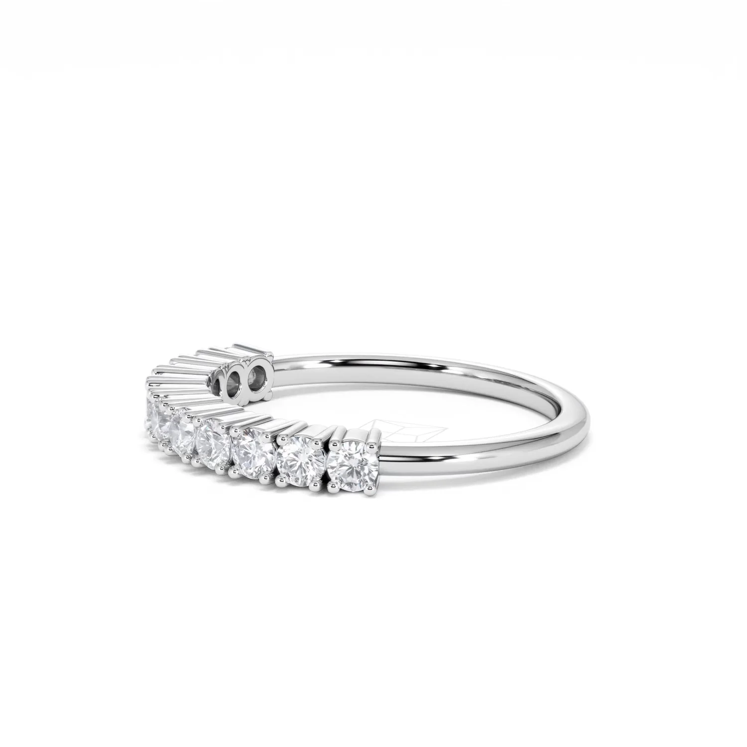 Twilight Lab Diamond 0.50ct H/SI Half Eternity Ring 925 Silver - Image 74