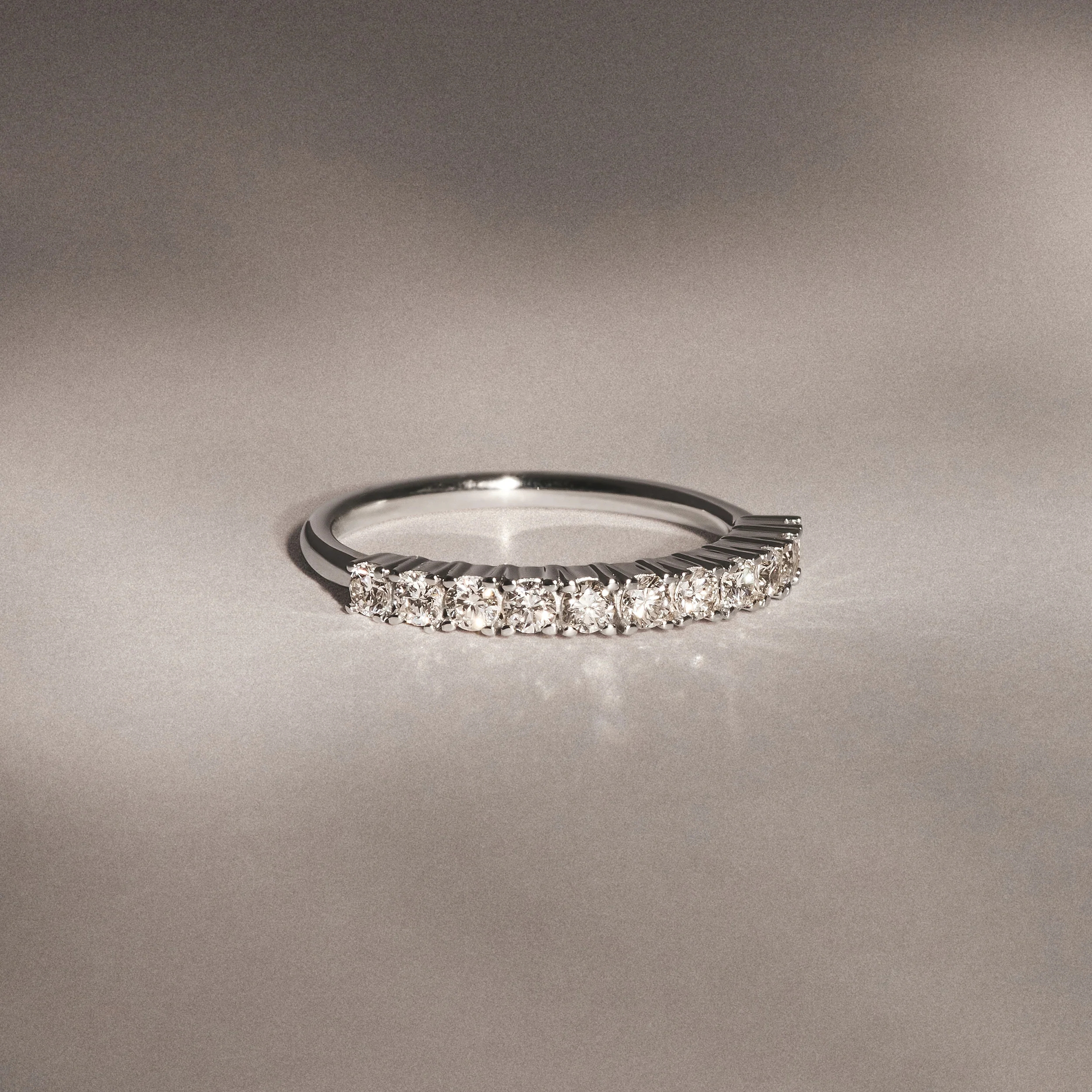 Twilight Lab Diamond 0.50ct H/SI Half Eternity Ring 925 Silver - Image 8