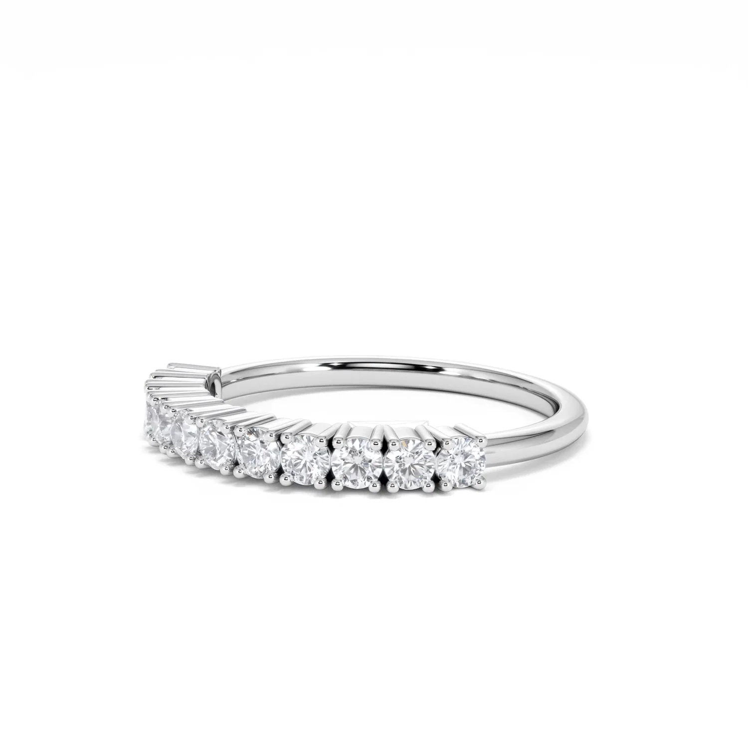 Twilight Lab Diamond 0.50ct H/SI Half Eternity Ring 925 Silver - Image 80