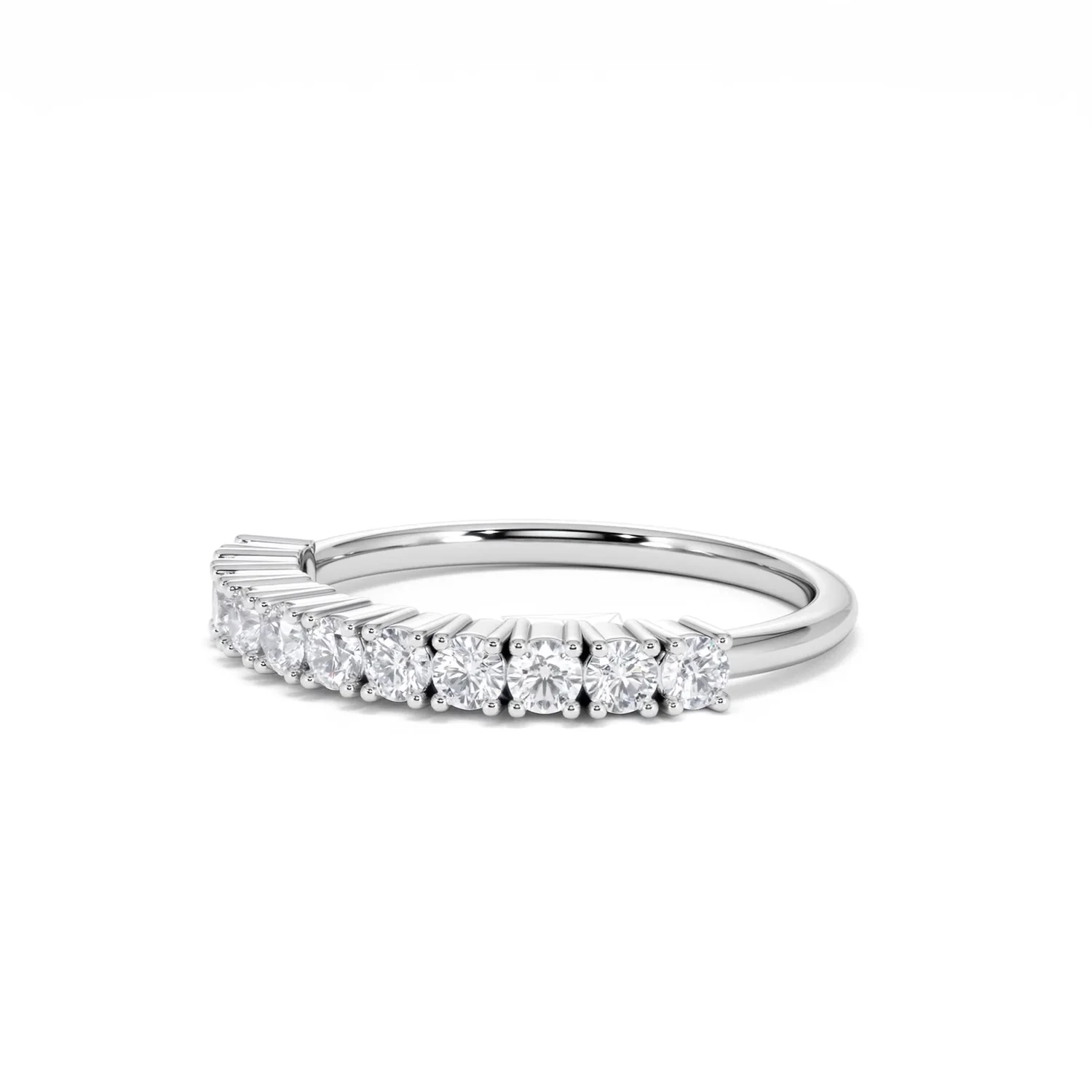 Twilight Lab Diamond 0.50ct H/SI Half Eternity Ring 925 Silver - Image 81