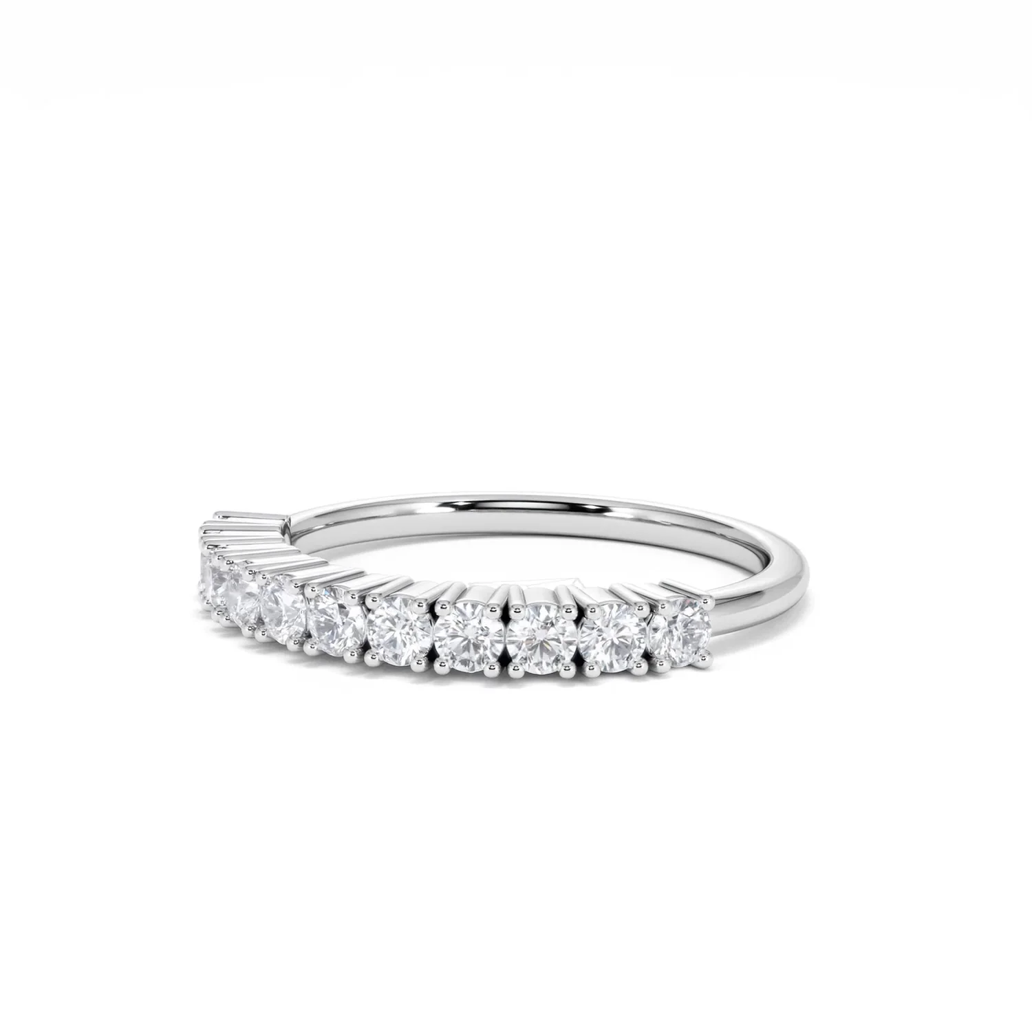 Twilight Lab Diamond 0.50ct H/SI Half Eternity Ring 925 Silver - Image 82