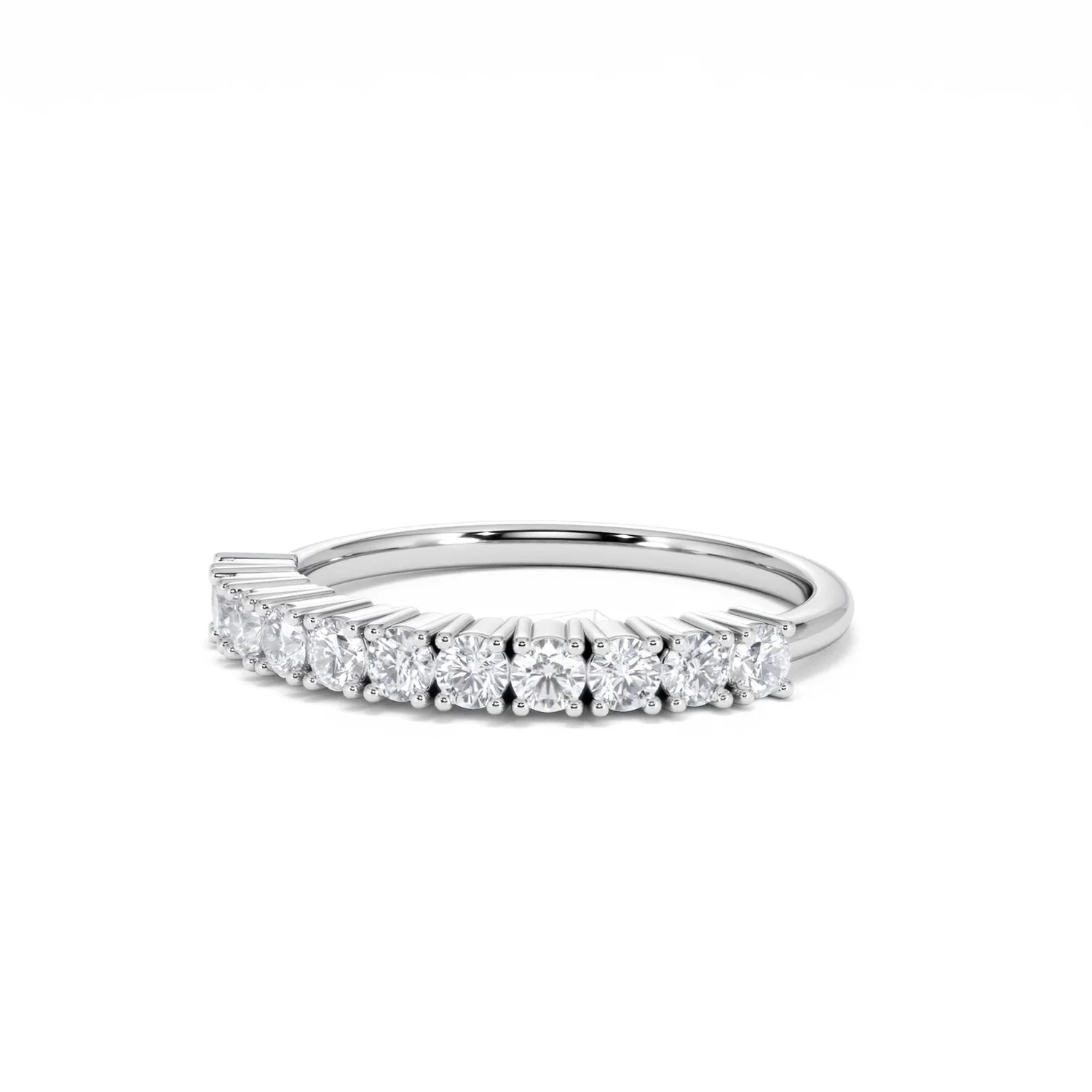 Twilight Lab Diamond 0.50ct H/SI Half Eternity Ring 925 Silver - Image 84