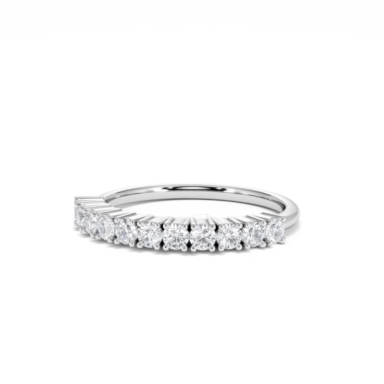 Twilight Lab Diamond 0.50ct H/SI Half Eternity Ring 925 Silver - Image 85