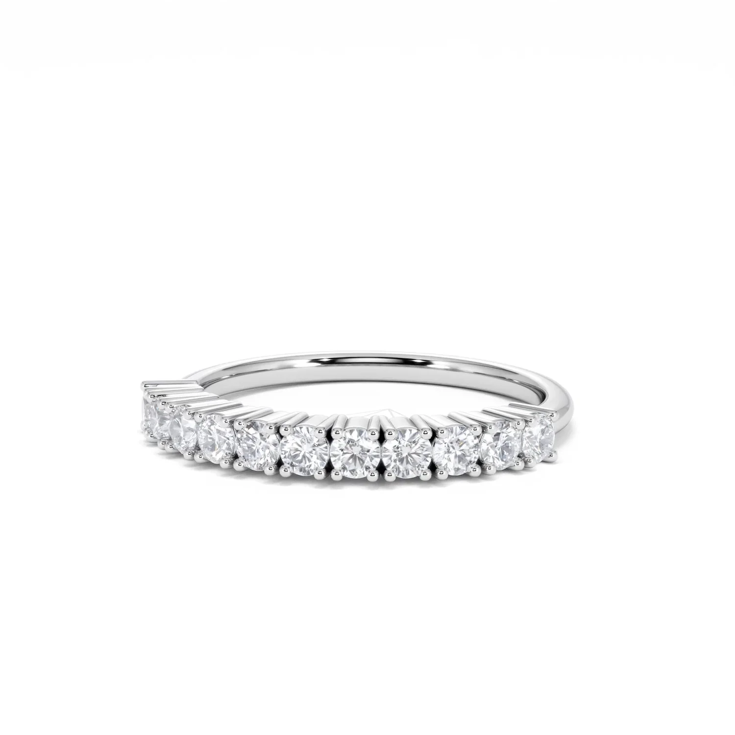 Twilight Lab Diamond 0.50ct H/SI Half Eternity Ring 925 Silver - Image 86