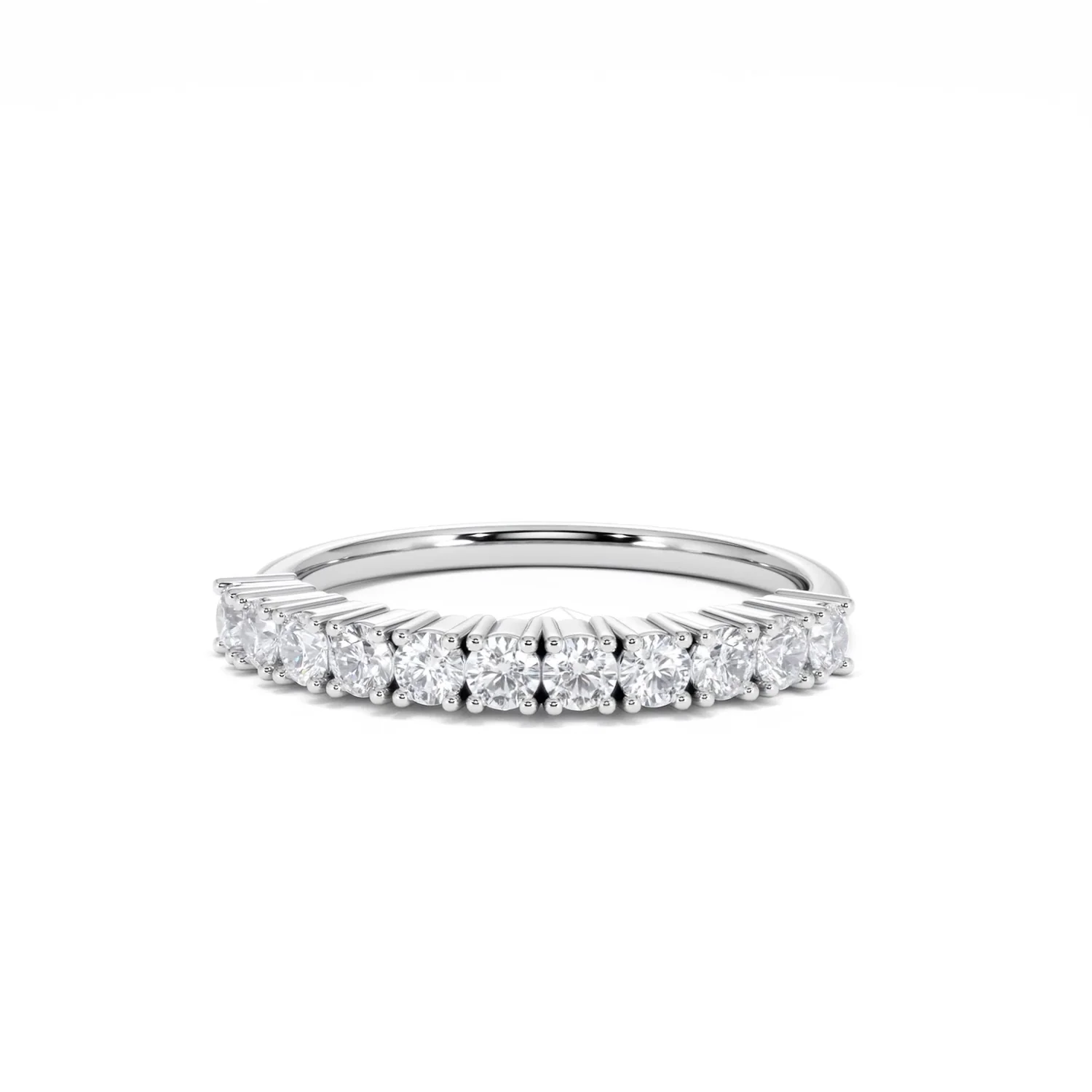 Twilight Lab Diamond 0.50ct H/SI Half Eternity Ring 925 Silver - Image 88