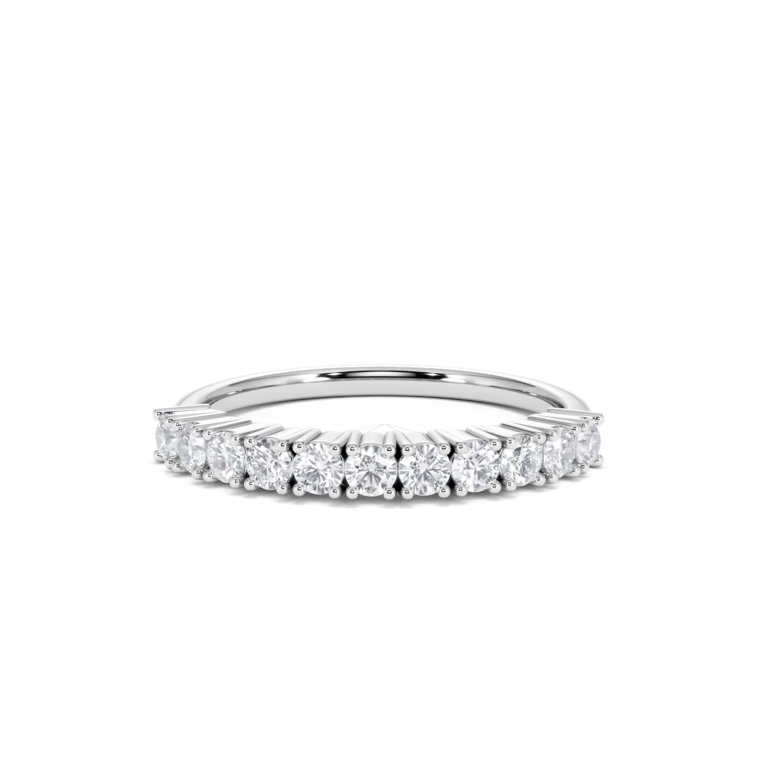Twilight Lab Diamond 0.50ct H/SI Half Eternity Ring 925 Silver - Image 89