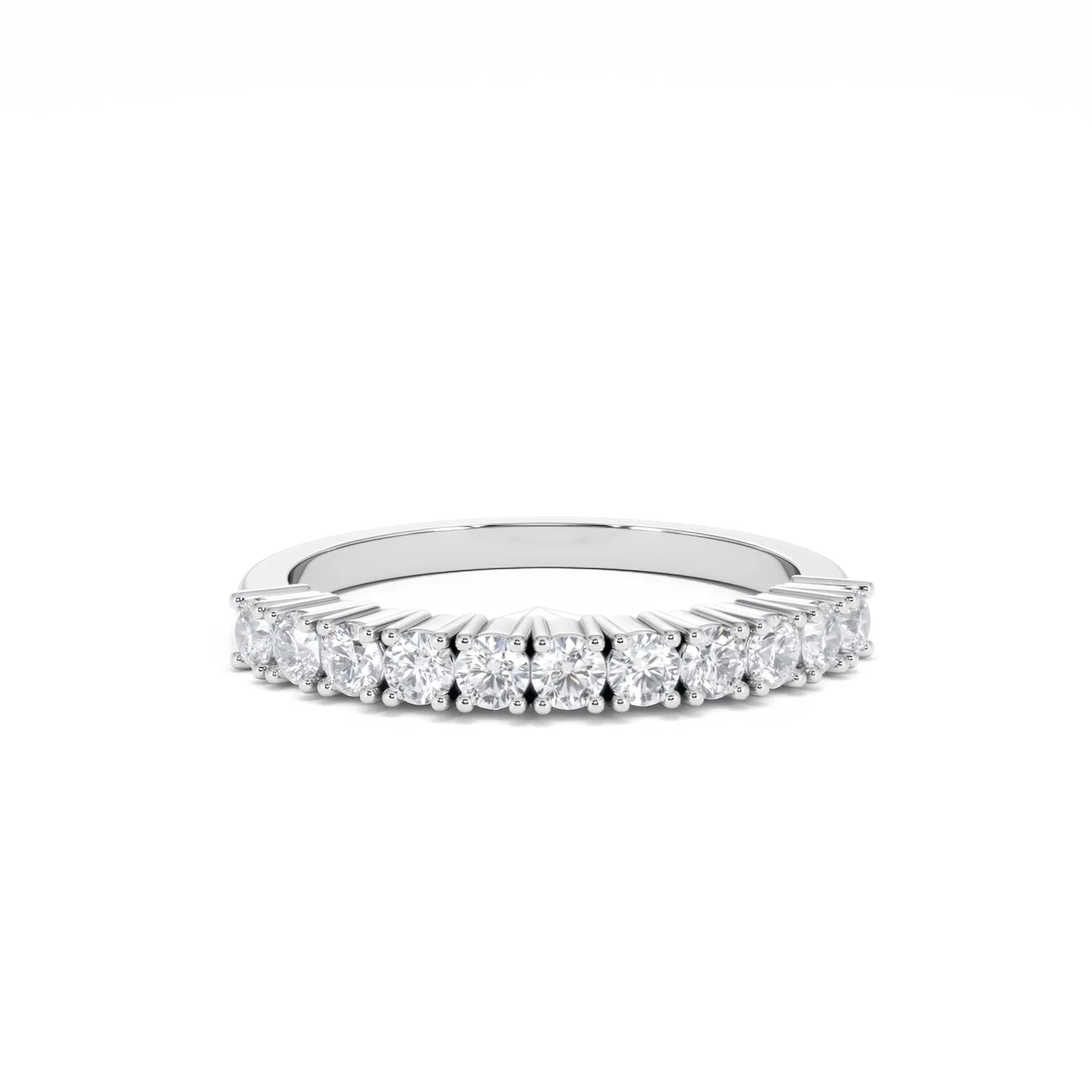 Twilight Lab Diamond 0.50ct H/SI Half Eternity Ring 9K White Gold - Image 11