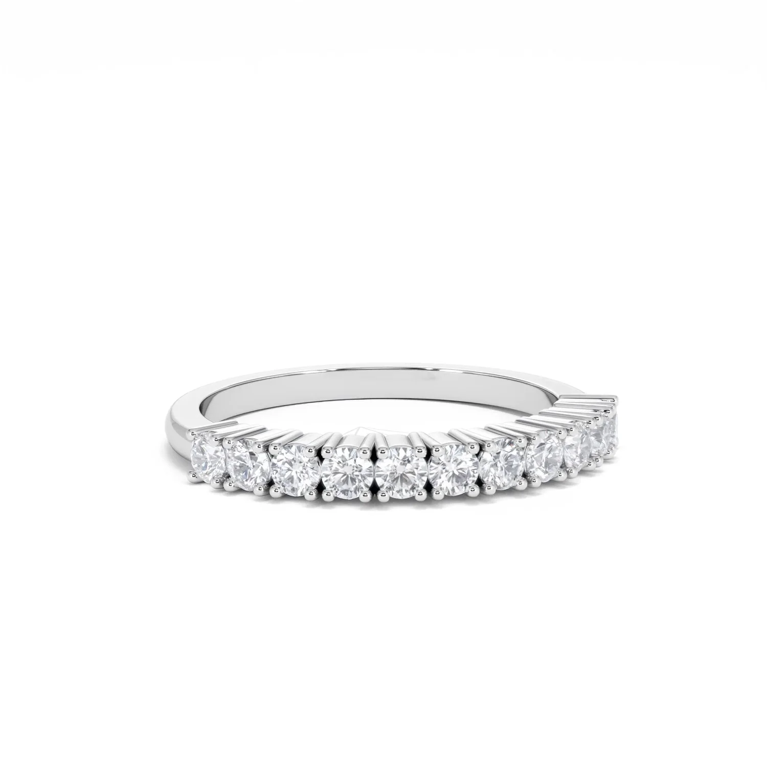 Twilight Lab Diamond 0.50ct H/SI Half Eternity Ring 9K White Gold - Image 14
