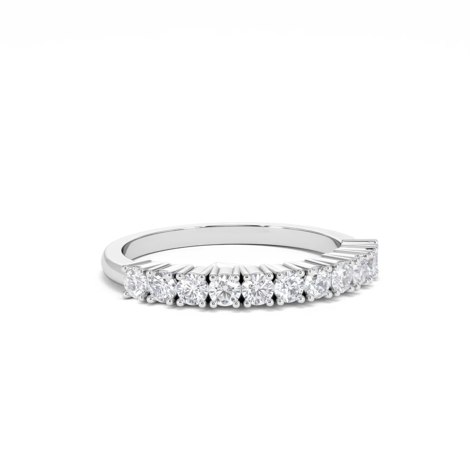 Twilight Lab Diamond 0.50ct H/SI Half Eternity Ring 9K White Gold - Image 15