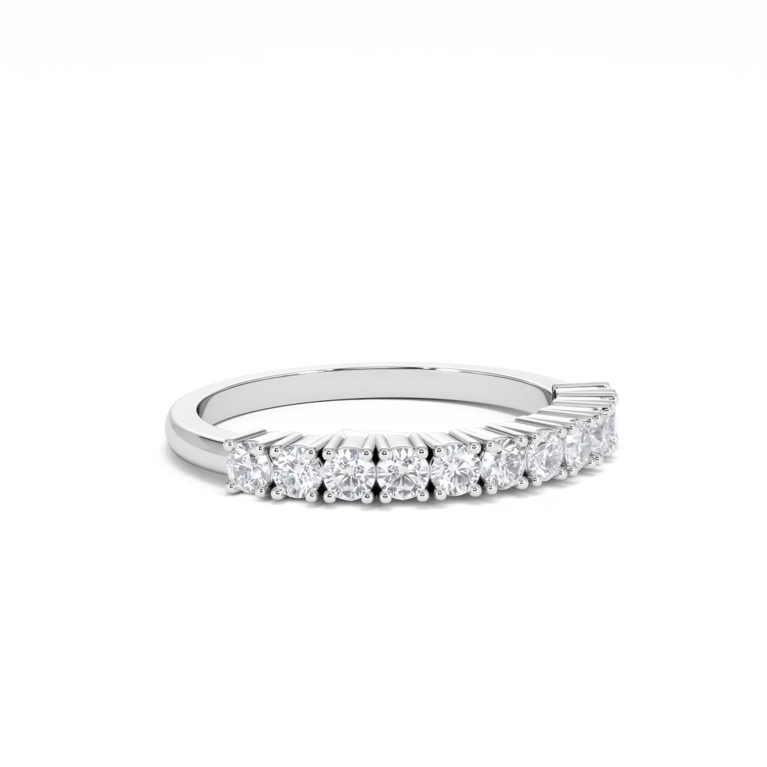 Twilight Lab Diamond 0.50ct H/SI Half Eternity Ring 9K White Gold - Image 17