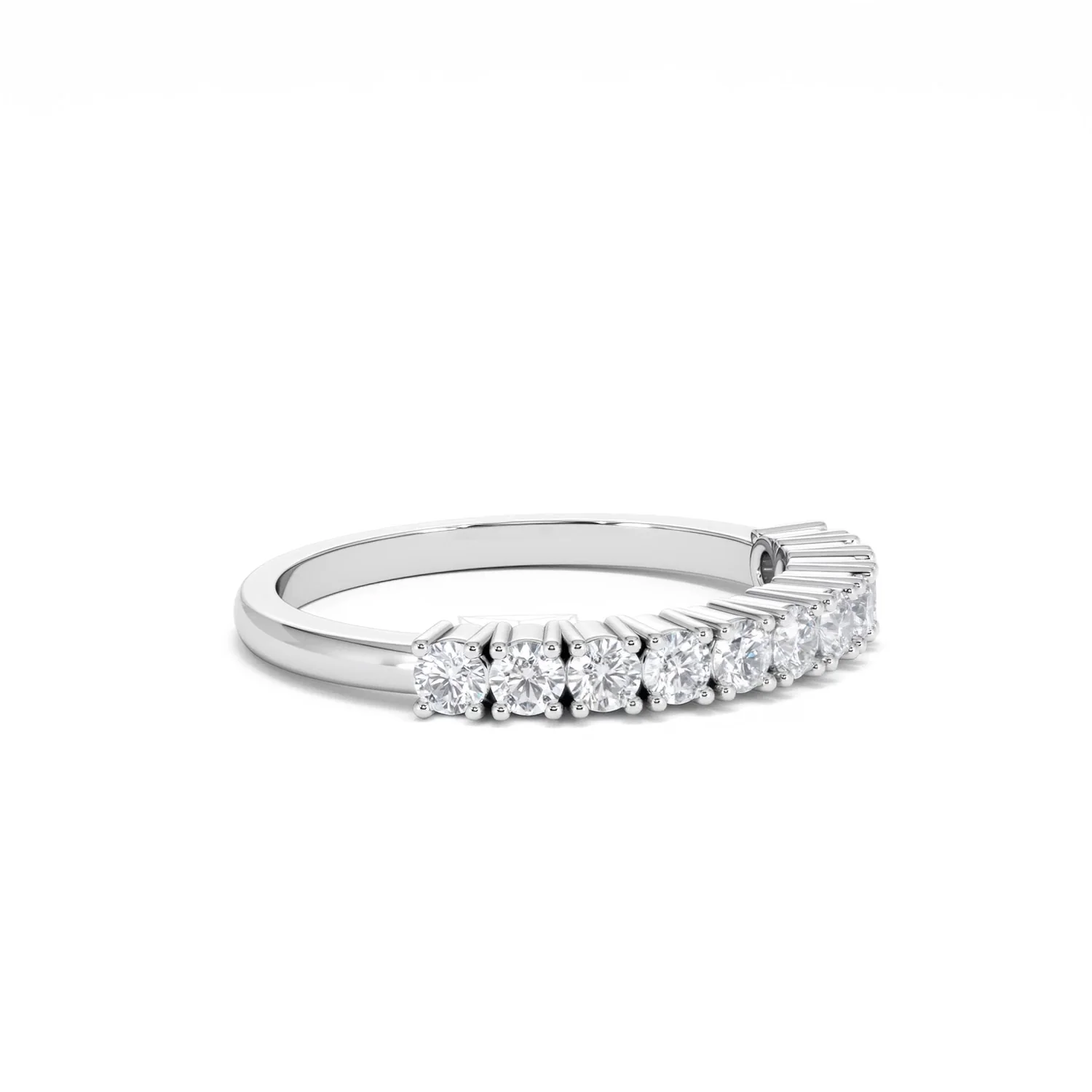 Twilight Lab Diamond 0.50ct H/SI Half Eternity Ring 9K White Gold - Image 21