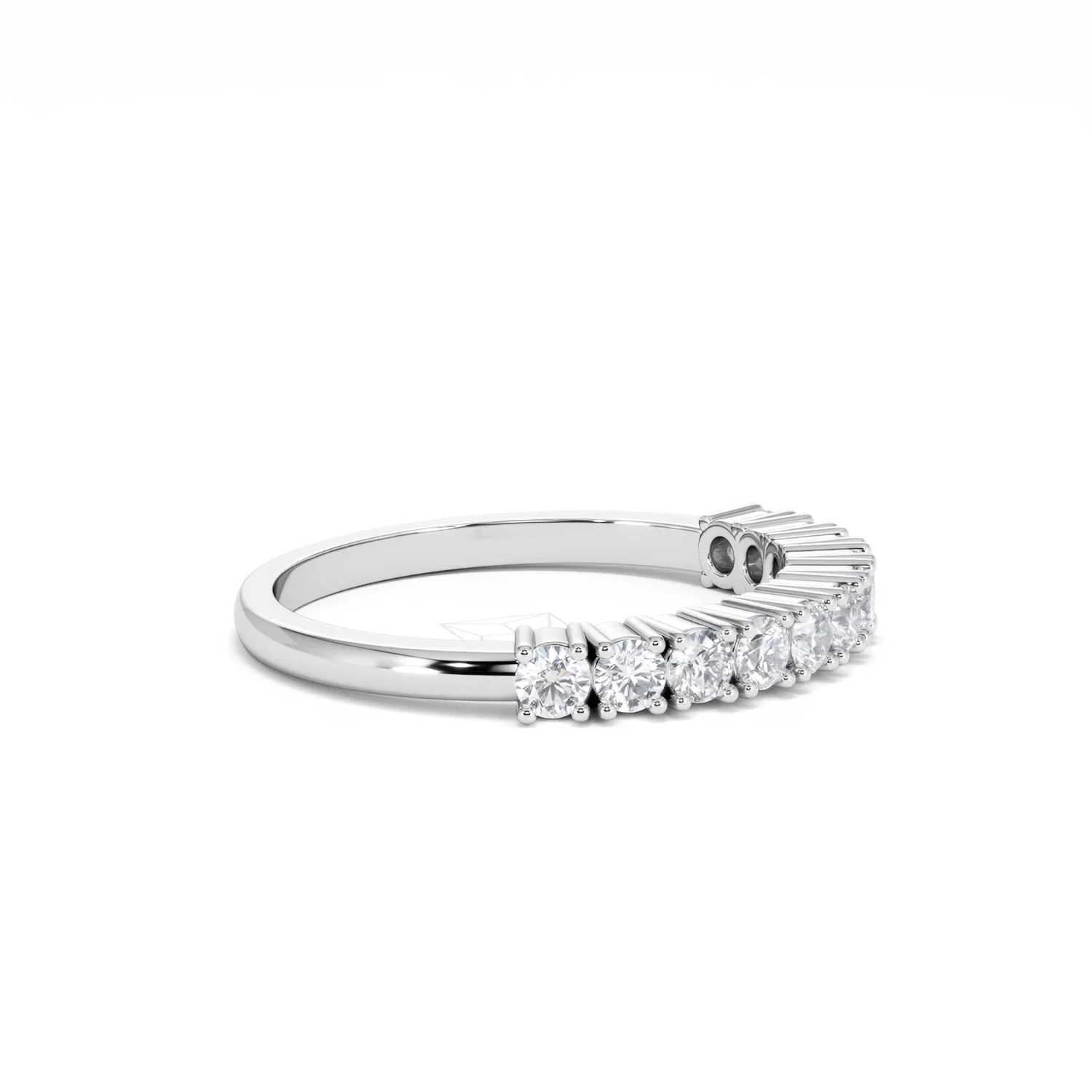 Twilight Lab Diamond 0.50ct H/SI Half Eternity Ring 9K White Gold - Image 25