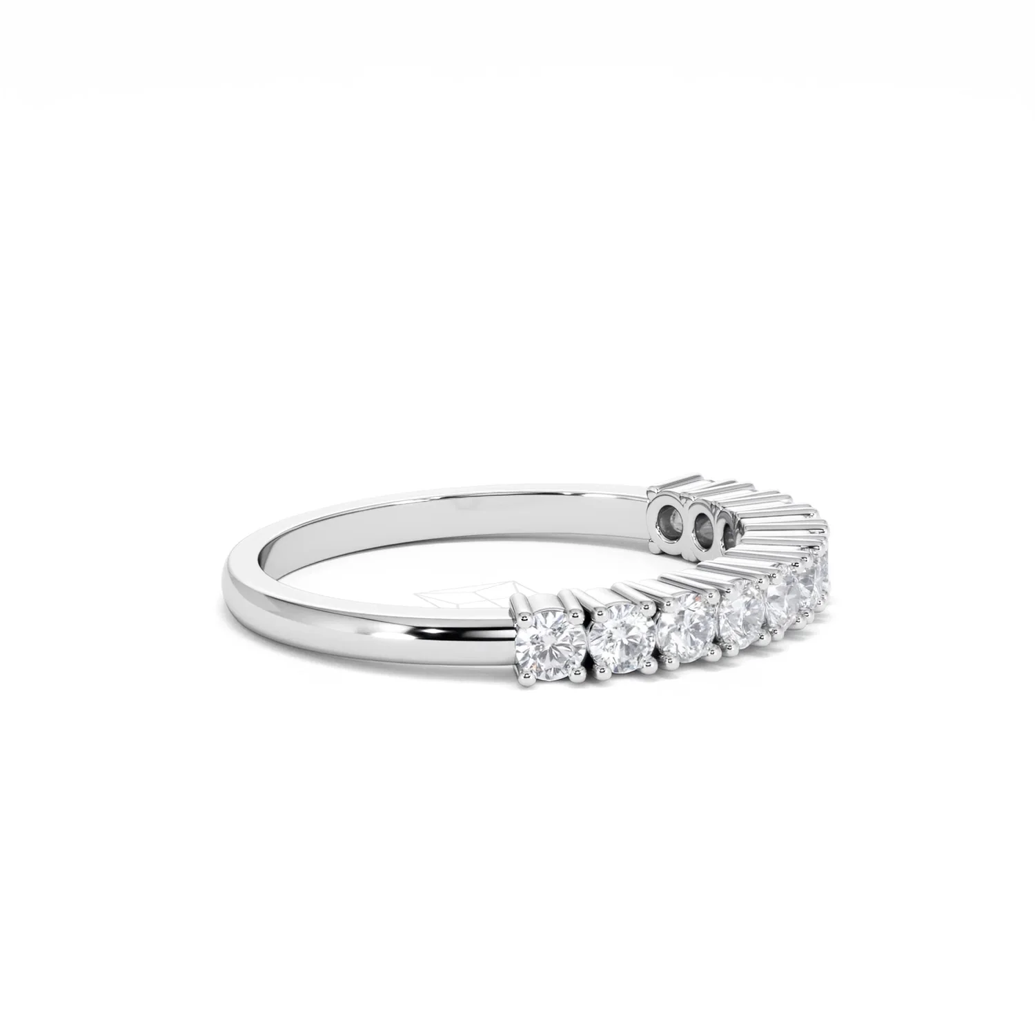 Twilight Lab Diamond 0.50ct H/SI Half Eternity Ring 9K White Gold - Image 26
