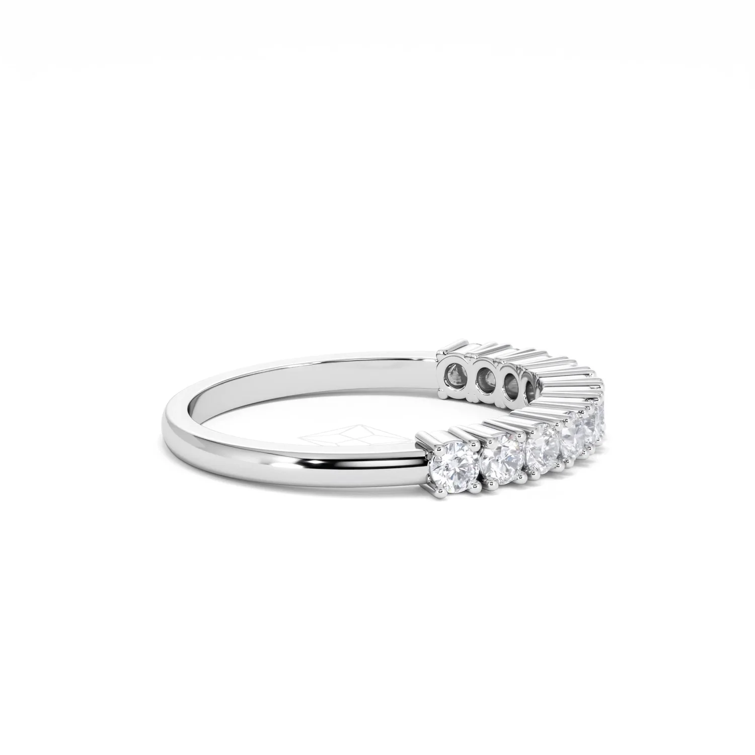 Twilight Lab Diamond 0.50ct H/SI Half Eternity Ring 9K White Gold - Image 29
