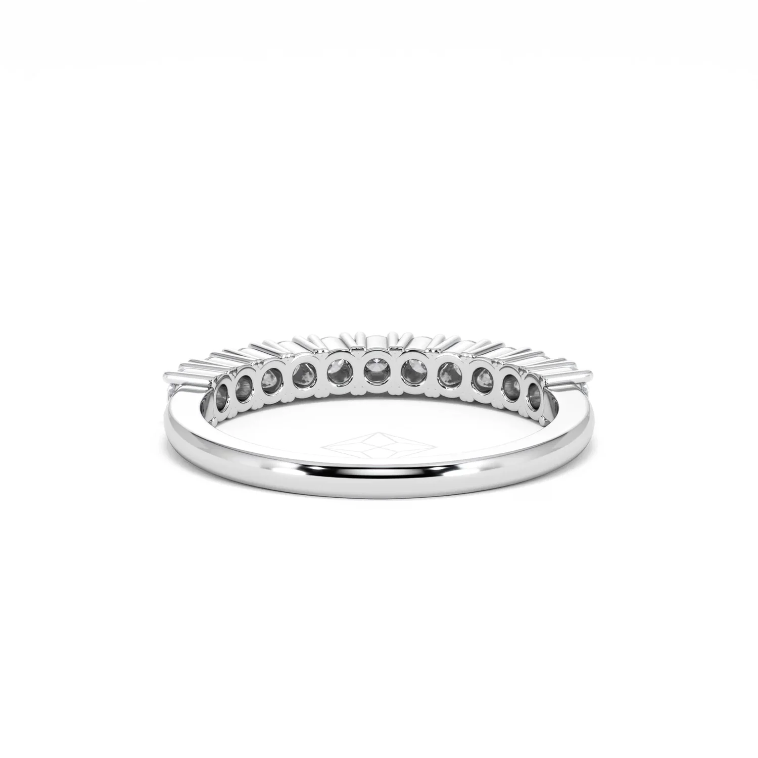 Twilight Lab Diamond 0.50ct H/SI Half Eternity Ring 9K White Gold - Image 50