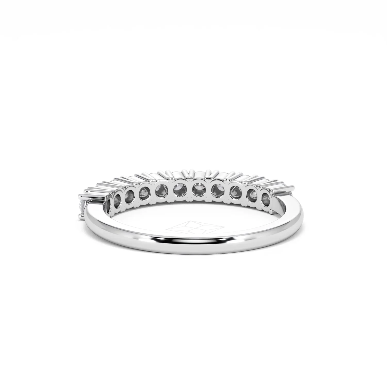 Twilight Lab Diamond 0.50ct H/SI Half Eternity Ring 9K White Gold - Image 52