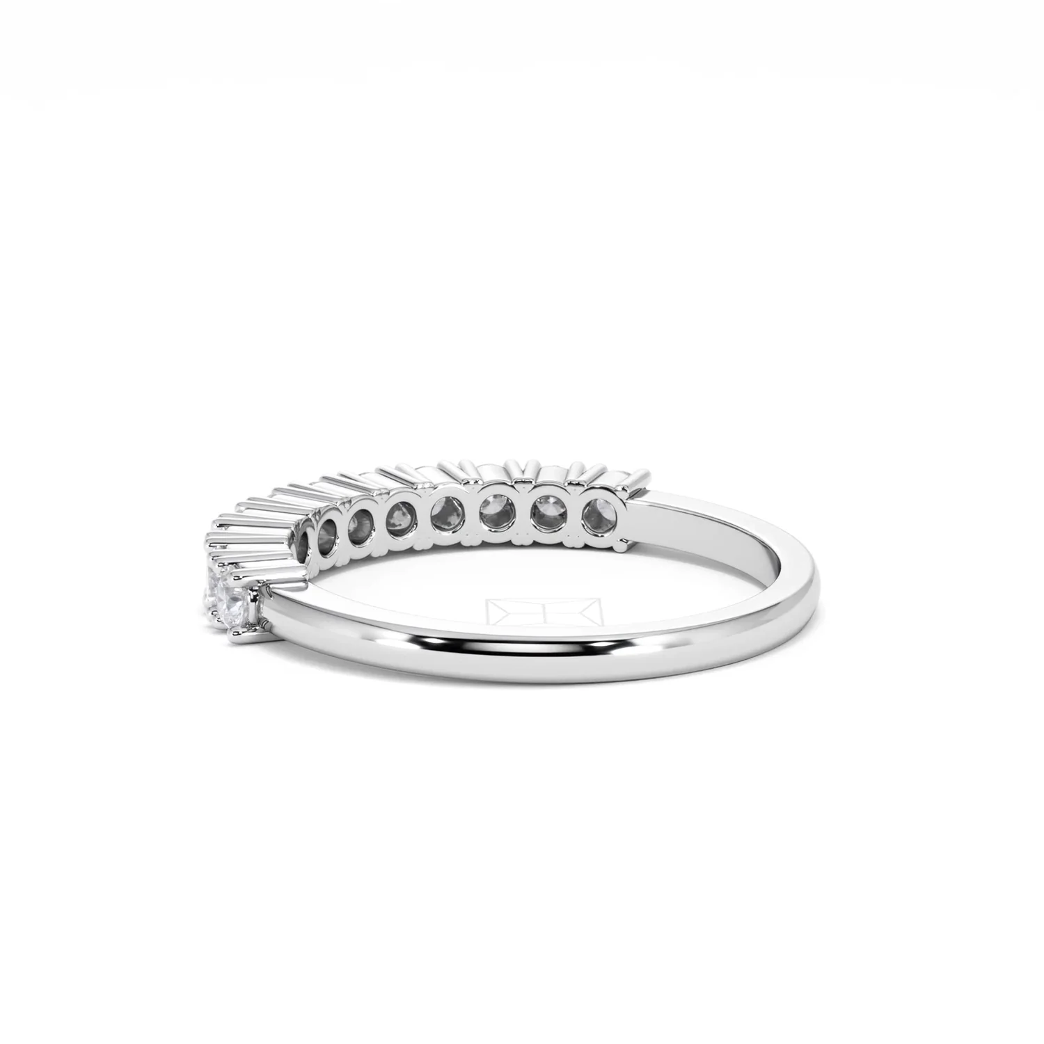 Twilight Lab Diamond 0.50ct H/SI Half Eternity Ring 9K White Gold - Image 60