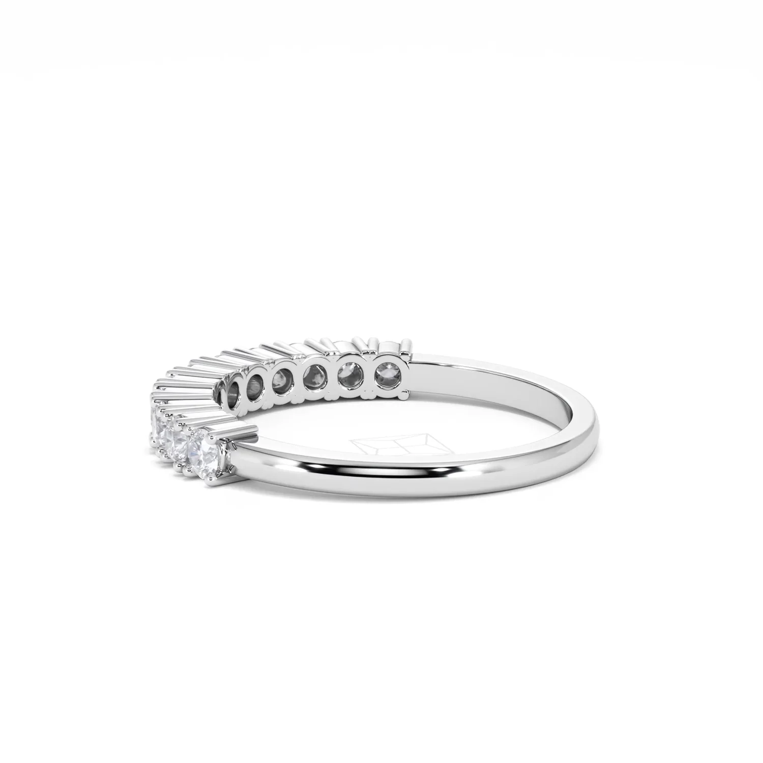 Twilight Lab Diamond 0.50ct H/SI Half Eternity Ring 9K White Gold - Image 64