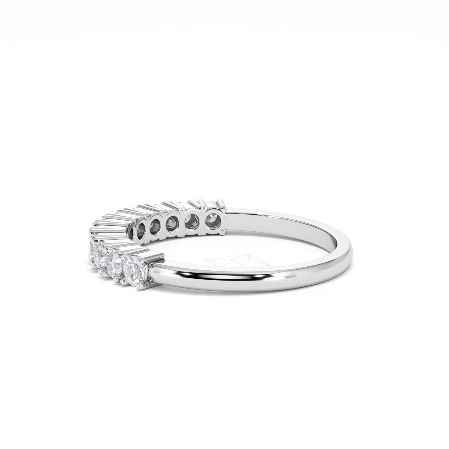 Twilight Lab Diamond 0.50ct H/SI Half Eternity Ring 9K White Gold - Image 66