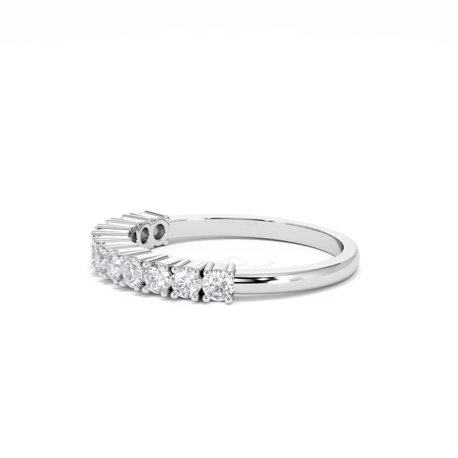 Twilight Lab Diamond 0.50ct H/SI Half Eternity Ring 9K White Gold - Image 74
