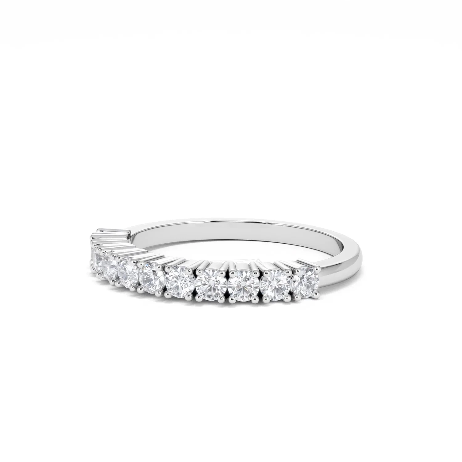 Twilight Lab Diamond 0.50ct H/SI Half Eternity Ring 9K White Gold - Image 82